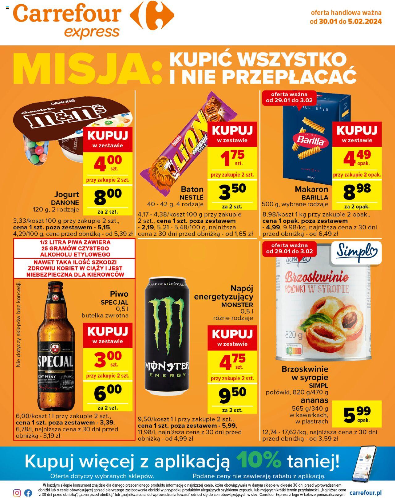 Carrefour Express Gazetka ważna od 30.01.2024 do 05.02.2024 strona 1