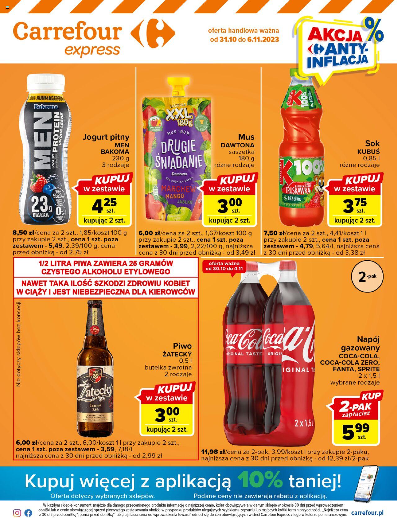 Carrefour Express Gazetka ważna od 31.10.2023 do 06.11.2023 strona 1