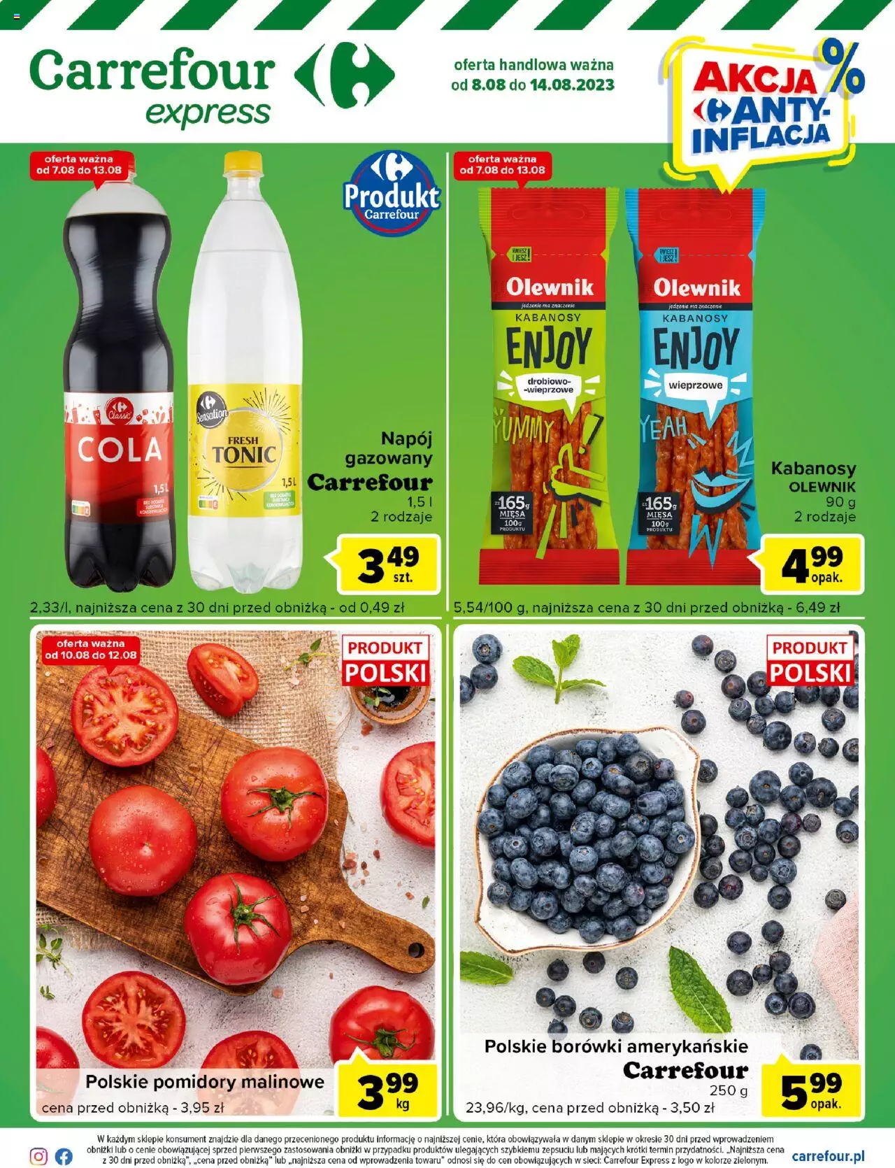 Carrefour Express II Gazetka ważna od 08.08.2023 do 14.08.2023 strona 1