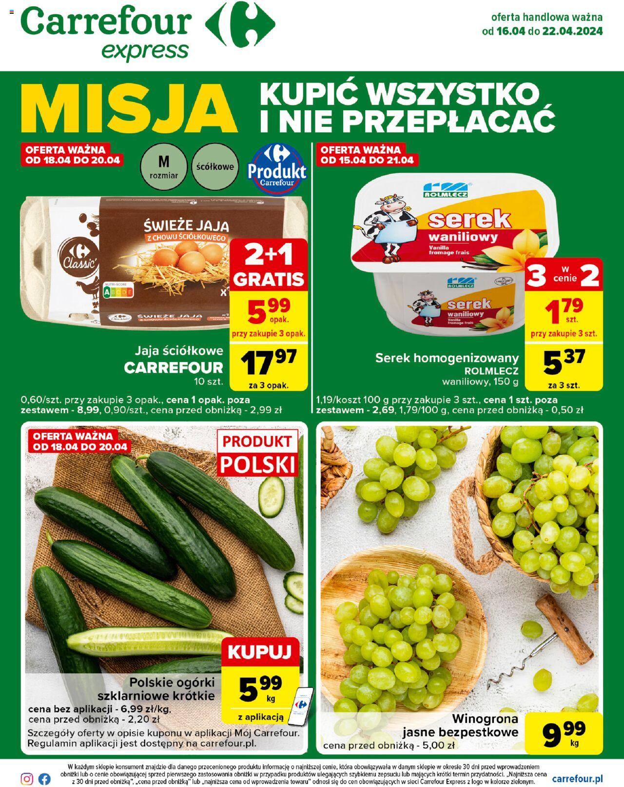 Carrefour Express II Gazetka ważna od 16.04.2024 do 22.04.2024 strona 1