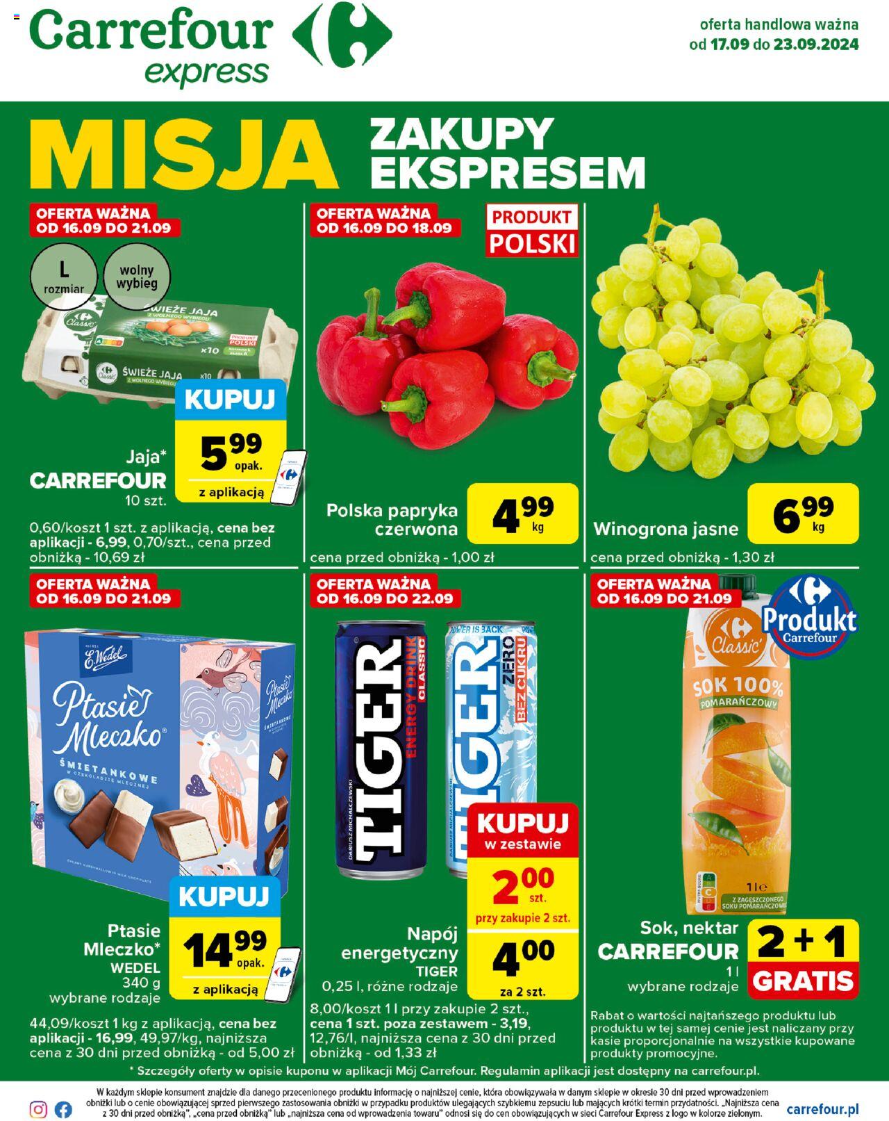 Carrefour Express II Gazetka ważna od 17.09.2024 do 23.09.2024 strona 1