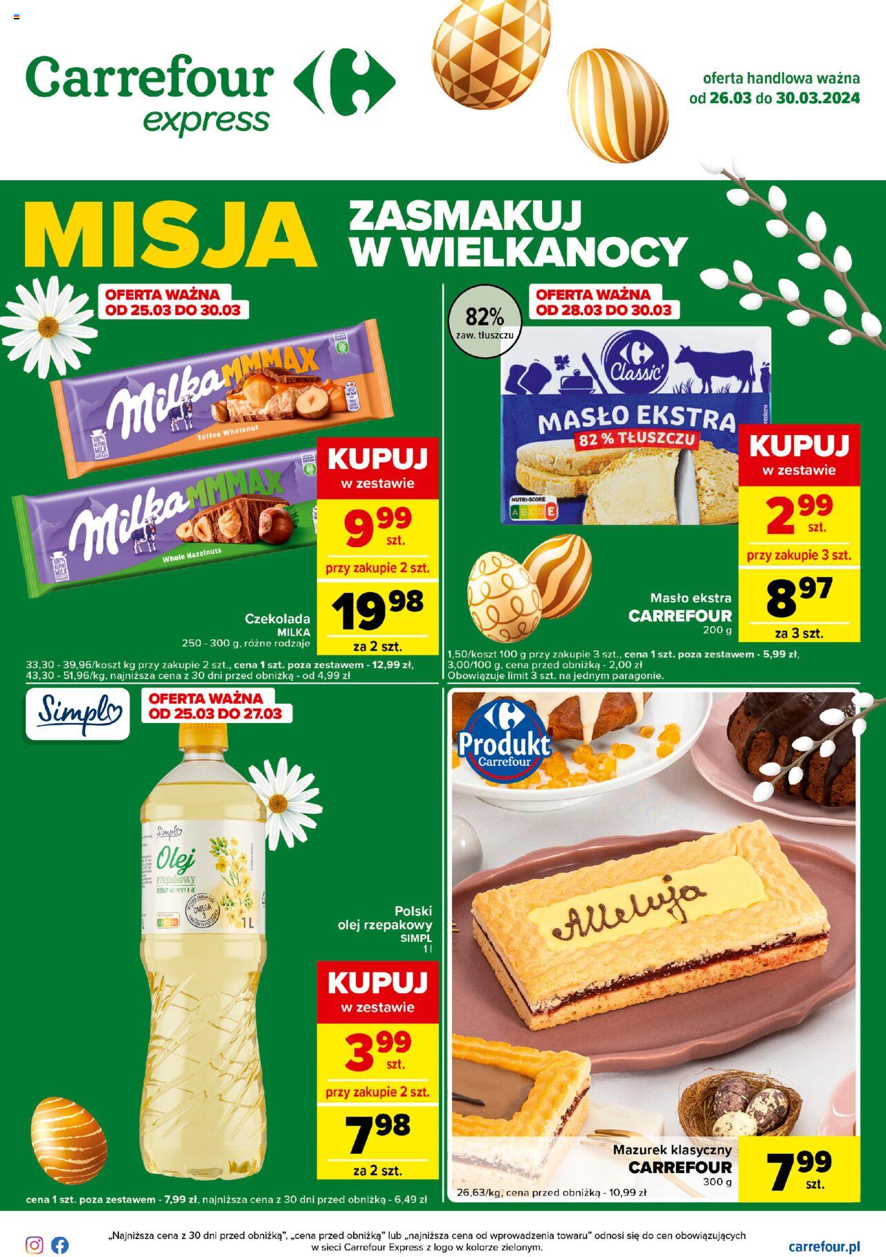 Carrefour Express II Gazetka ważna  od 26.03.2024 do 30.03.2024 strona 1