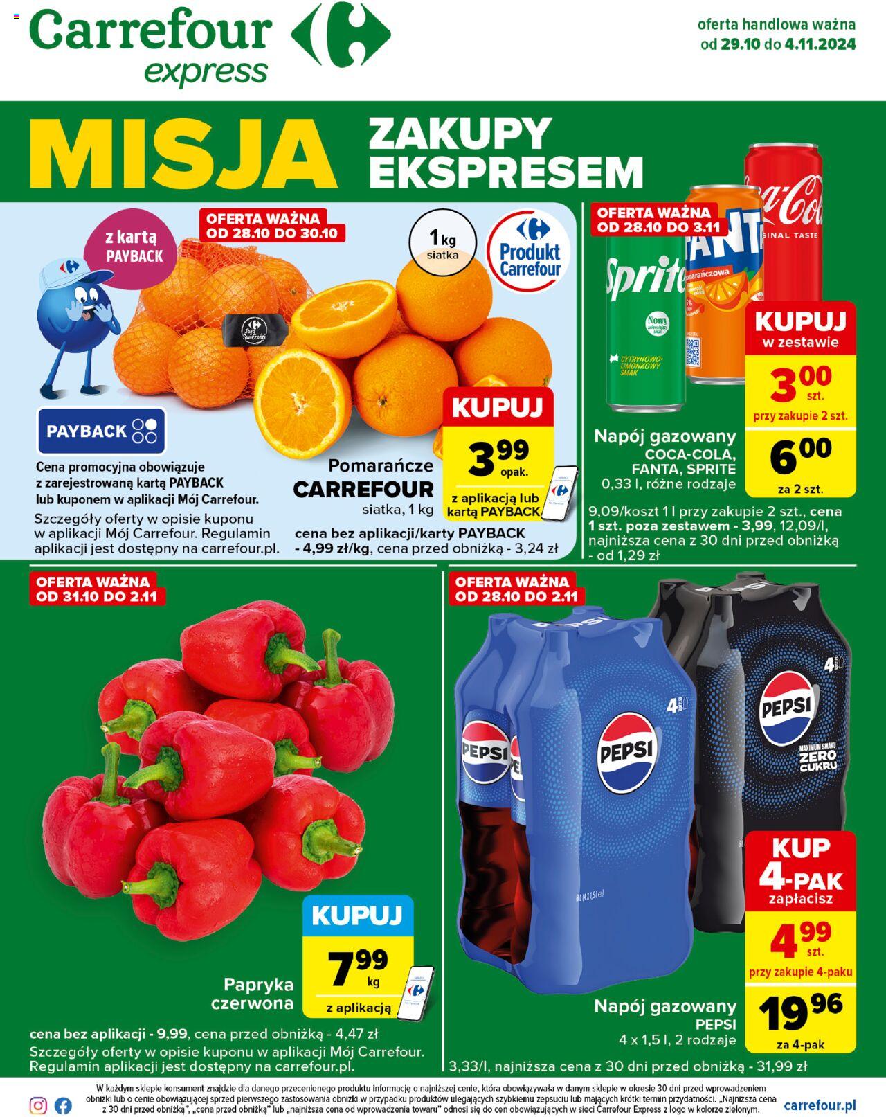 Carrefour Express II Gazetka ważna od 29.10.2024 do 04.11.2024 strona 1