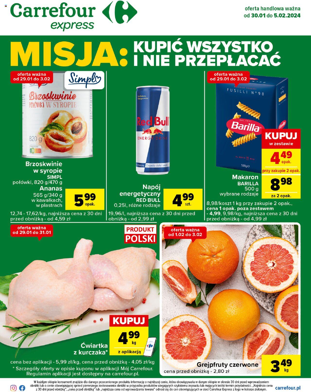 Carrefour Express II Gazetka ważna od 30.01.2024 do 05.02.2024 strona 1