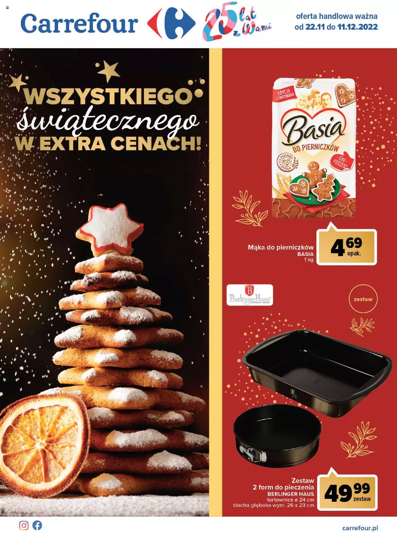 Carrefour Gazetka Świąteczne wypieki ważna od  22.11.2022 do 11.12.2022 strona 1