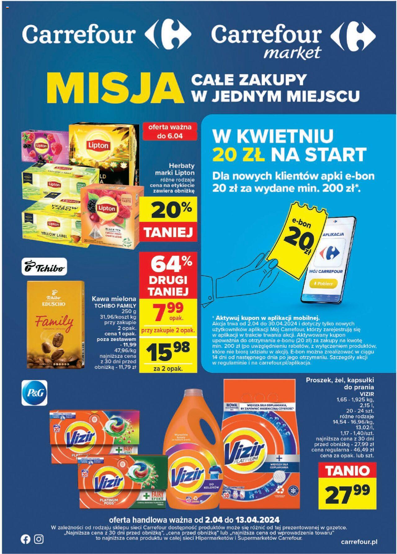 Carrefour Gazetka ważna od 02.04.2024 do 13.04.2024 strona 1