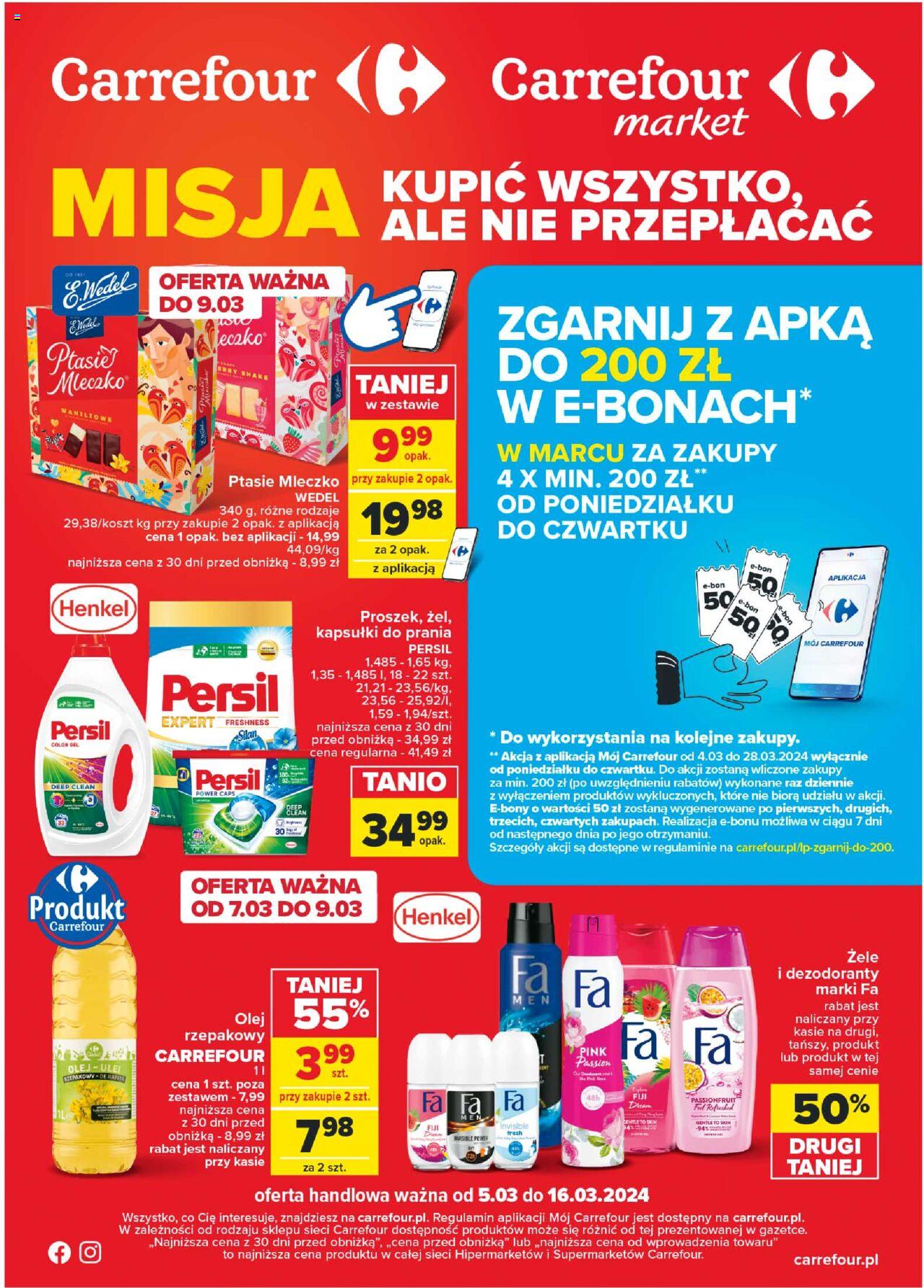 Carrefour Gazetka ważna od 05.03.2024 do 16.03.2024 strona 1