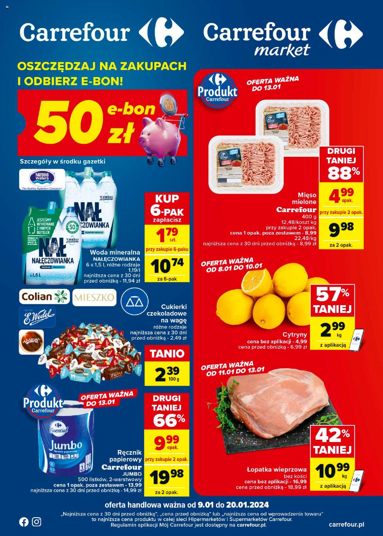 Carrefour Gazetka ważna od 09.01.2024 do 20.01.2024 strona 1