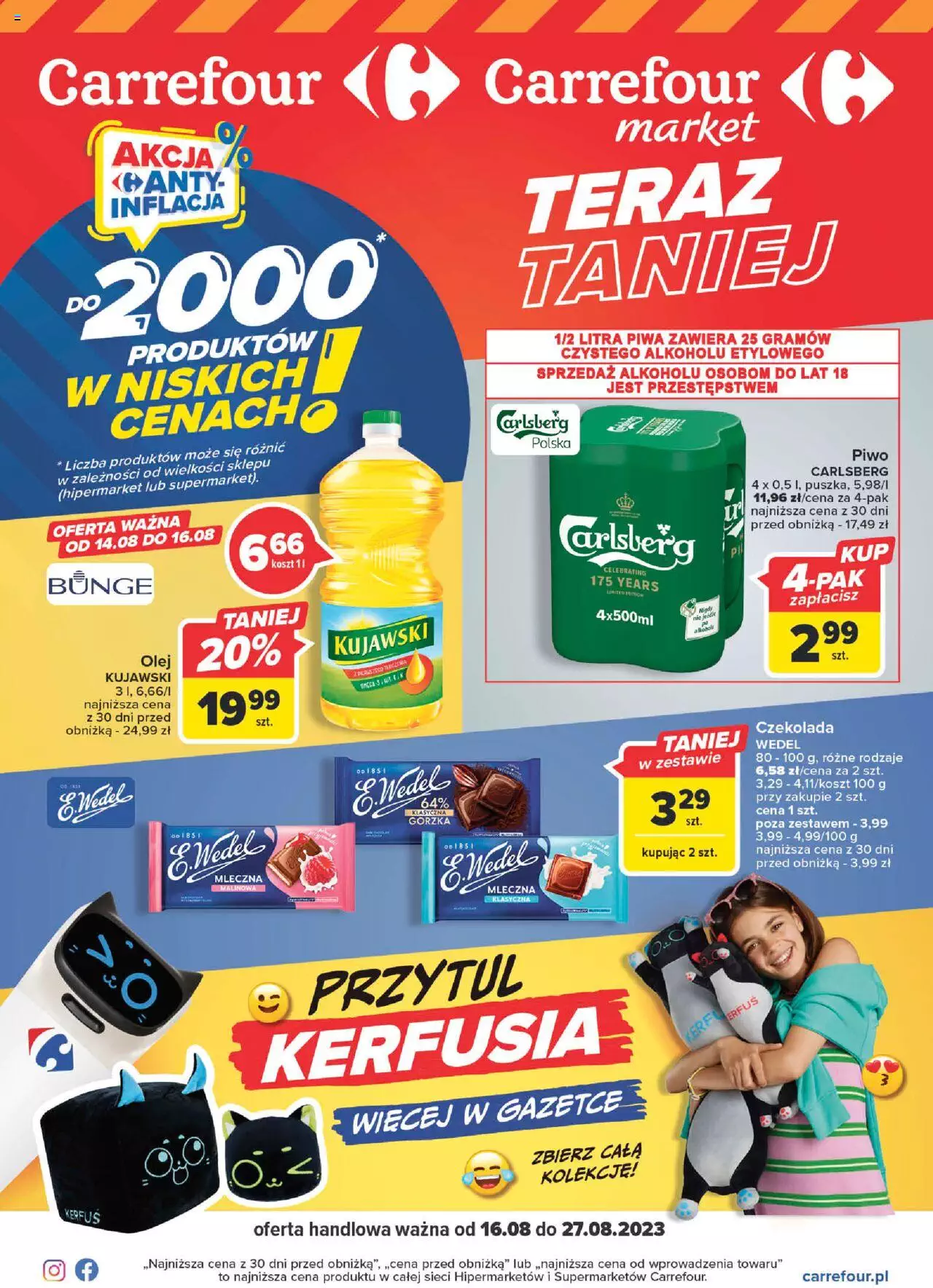 Carrefour Gazetka ważna od  16.08.2023 do 27.08.2023 strona 1