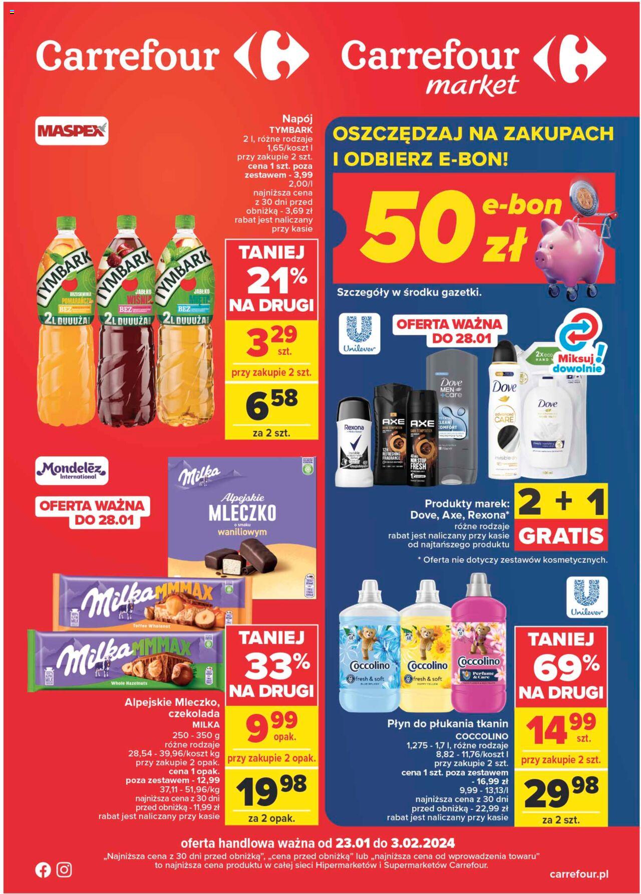 Carrefour  Gazetka ważna od 23.01.2024 do 03.02.2024 strona 1