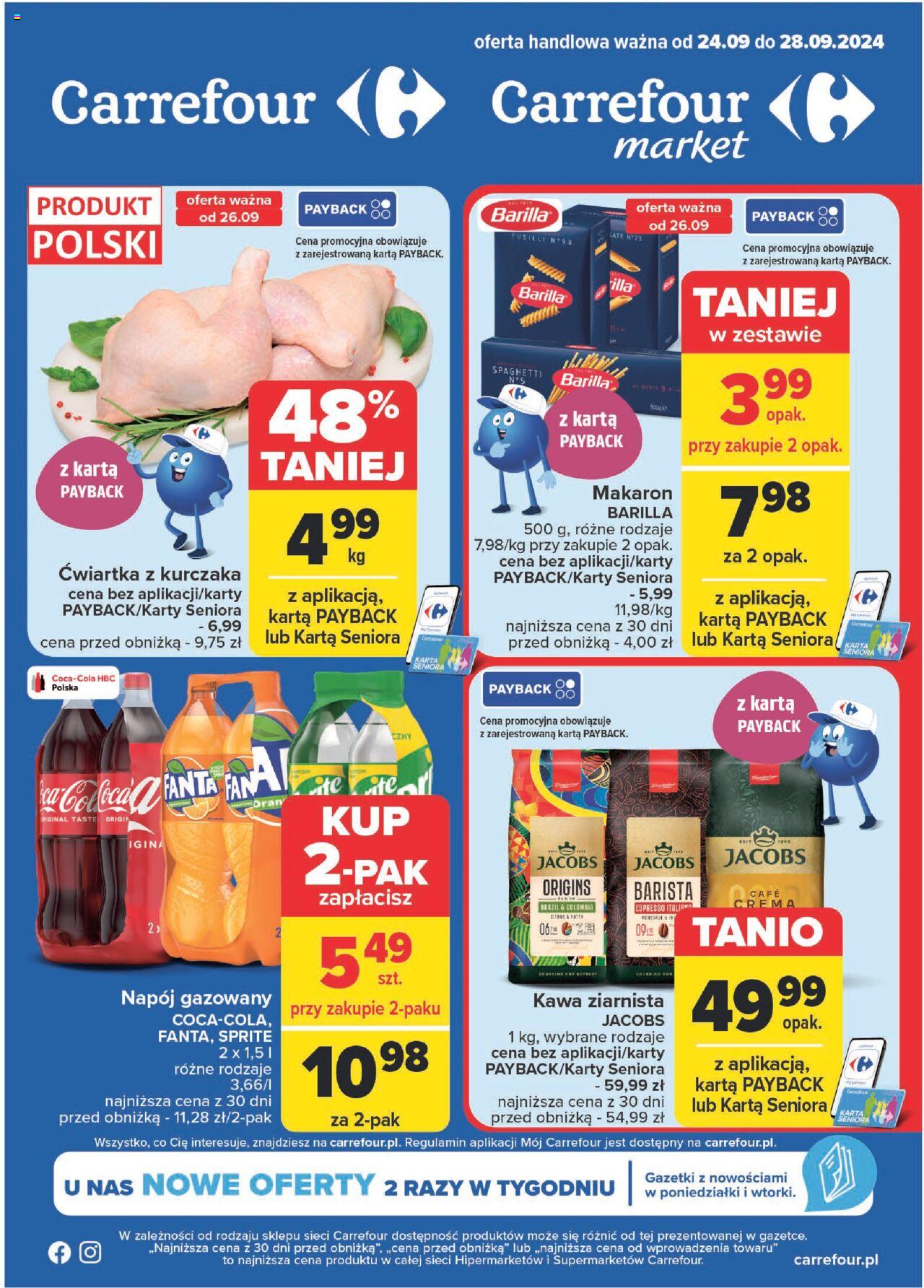 Carrefour Gazetka  ważna od 24.09.2024 do 28.09.2024 strona 1