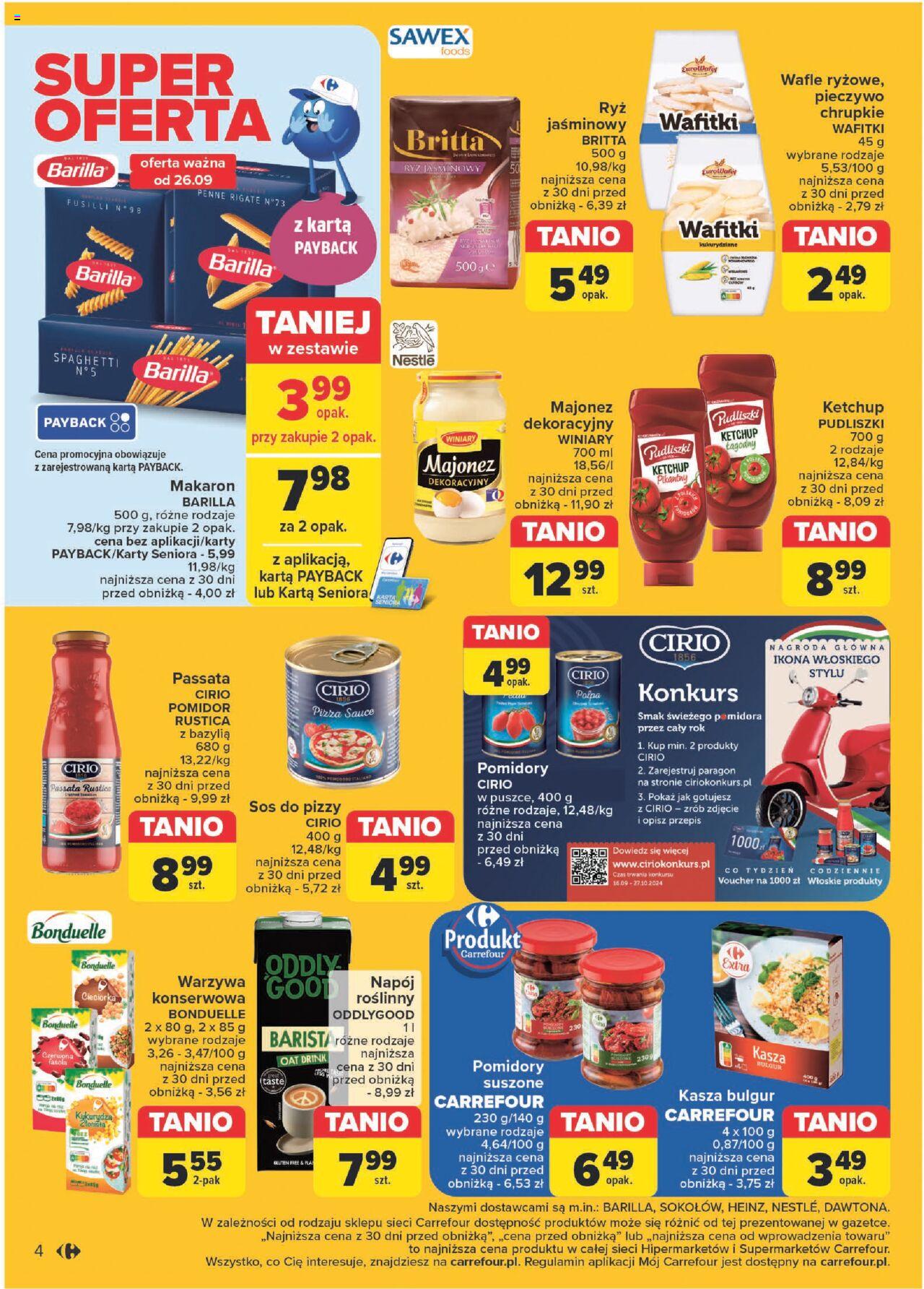Carrefour Gazetka  ważna od 24.09.2024 do 28.09.2024 strona 4