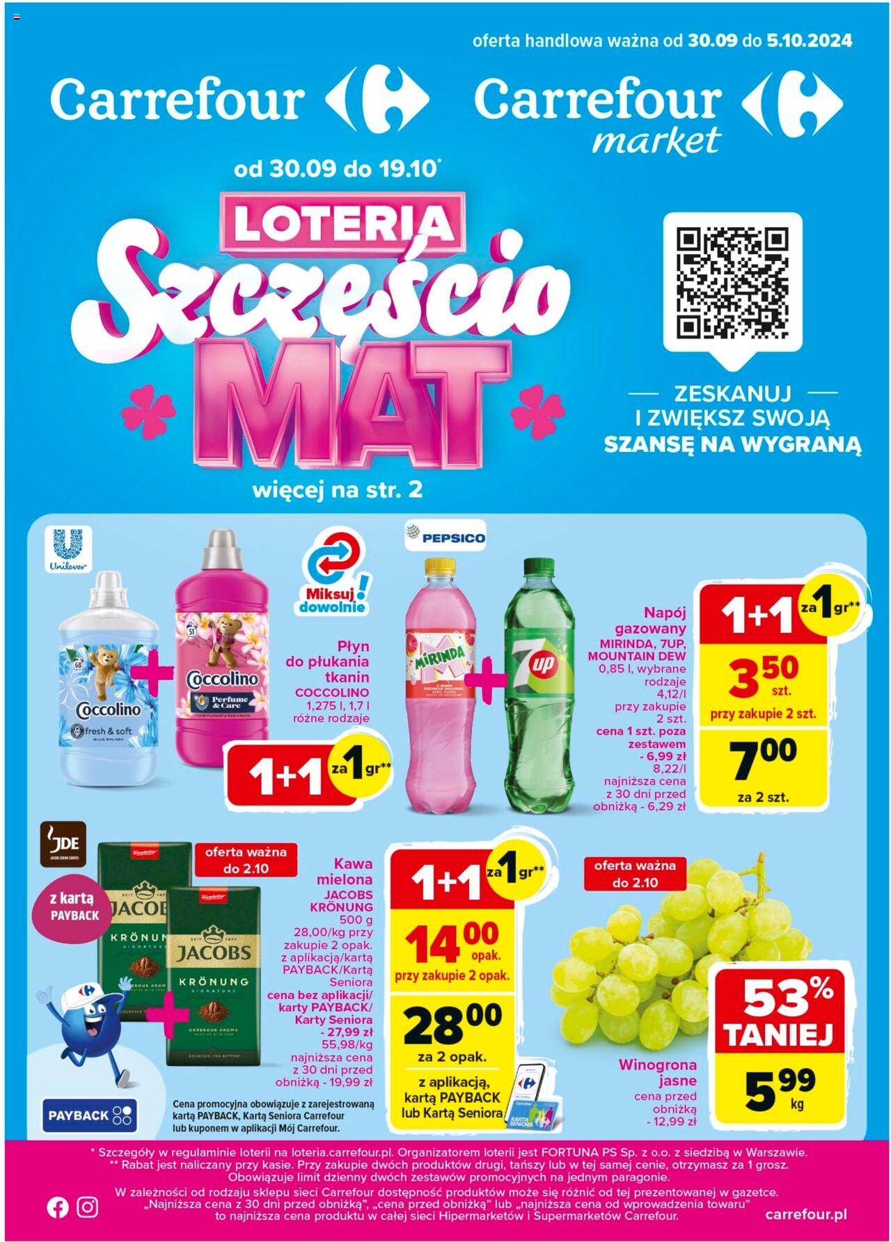 Carrefour Gazetka ważna od 30.09.2024 do 05.10.2024 strona 1