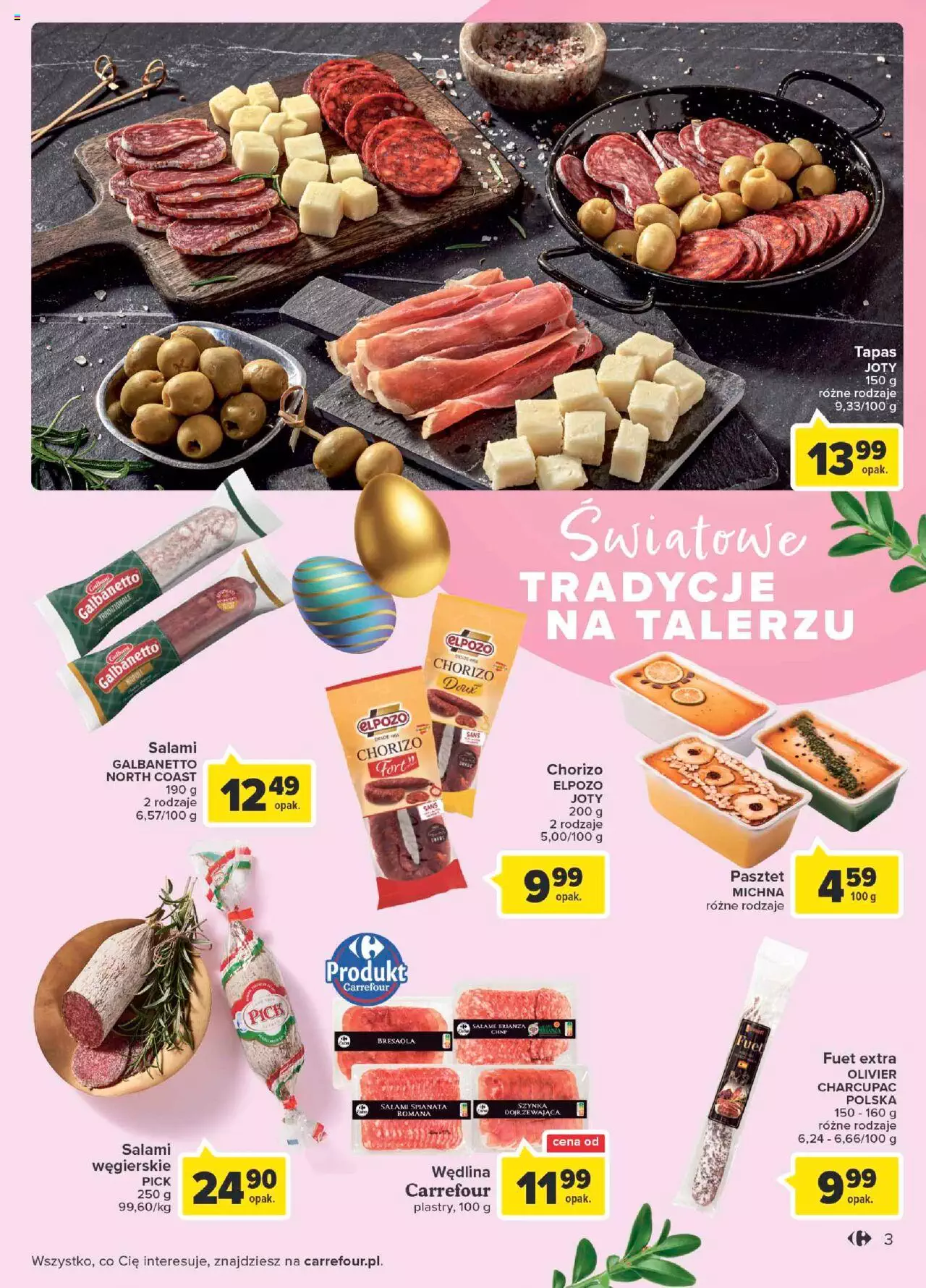 Carrefour Gazetka Wielkanocne kompozycje smaków ważna od 04.04.2022 do 16.04.2022 strona 3