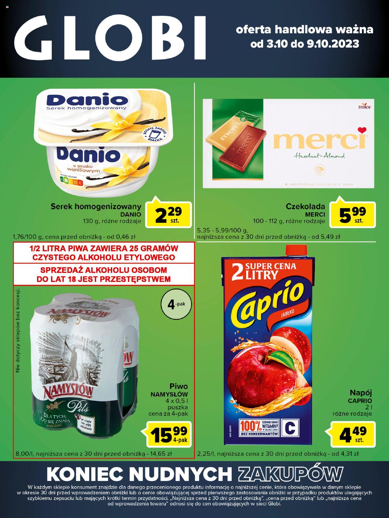 Carrefour Globi  Gazetka ważna od 03.10.2023 do 09.10.2023 strona 1