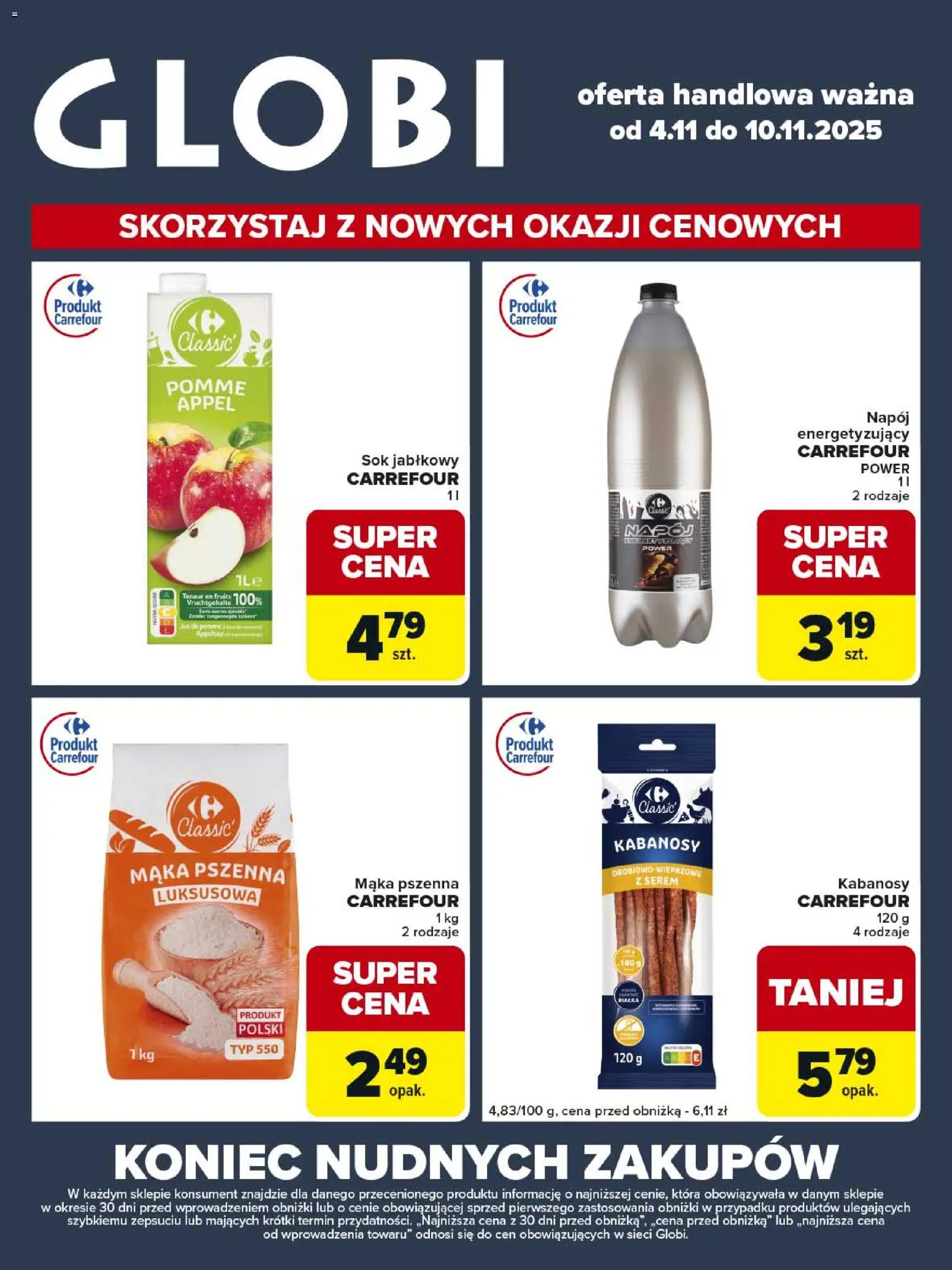 Carrefour Globi Gazetka ważna  od 04.11.2025 do 10.11.2025 strona 1