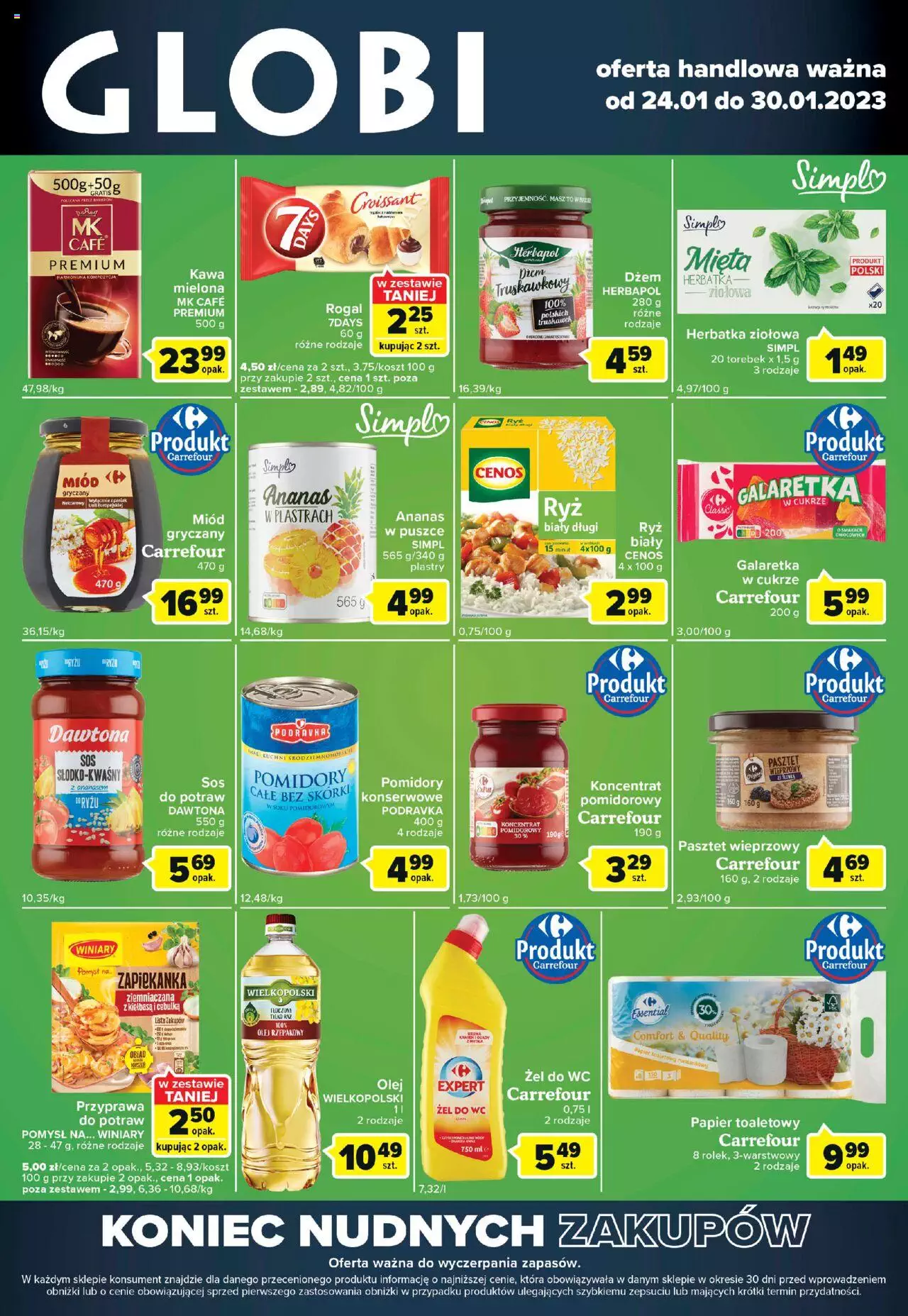 Carrefour Globi  Gazetka ważna od 24.01.2023 do 30.01.2023 strona 1