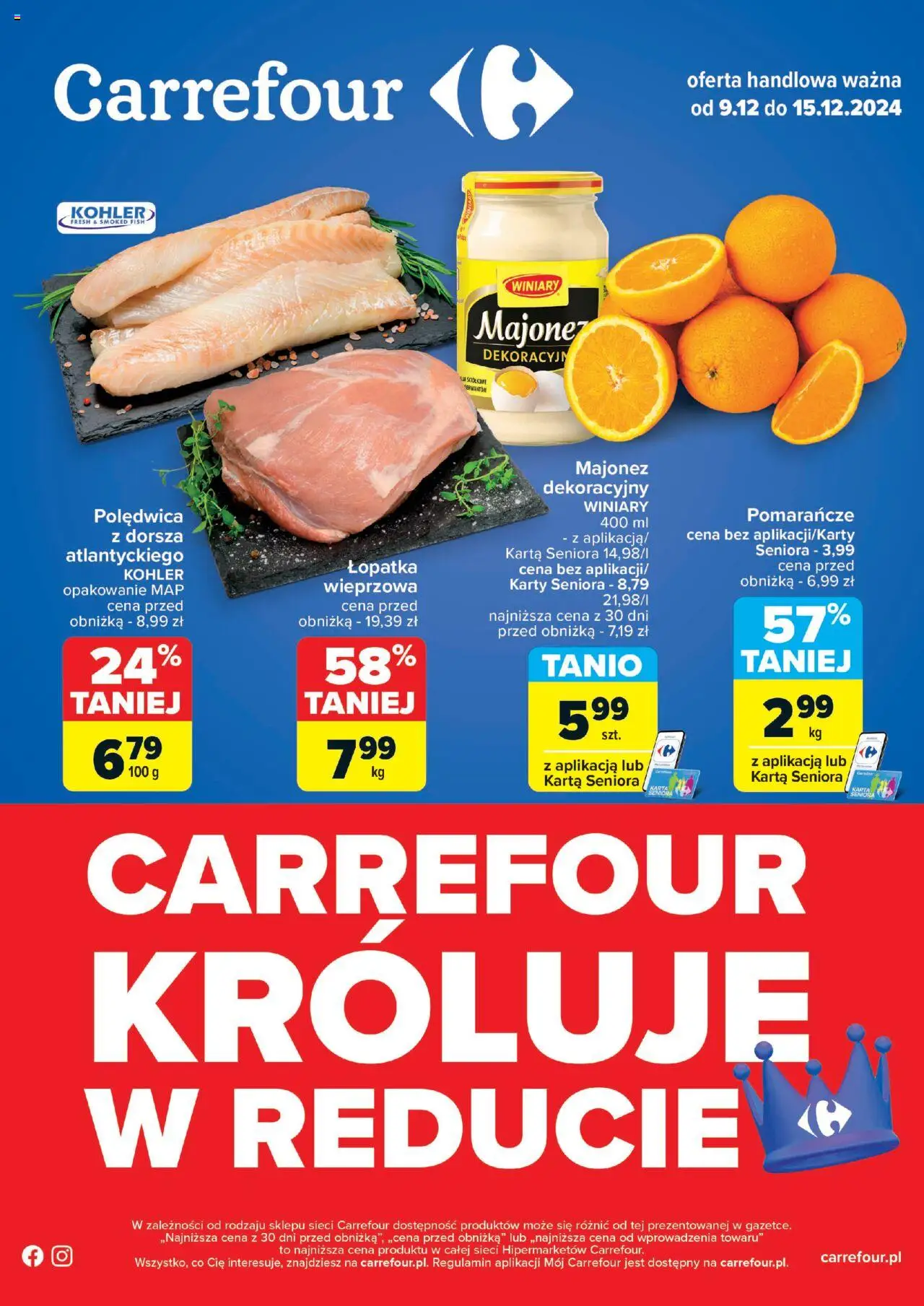 Carrefour Kroluje w reducie Gazetka ważna od 09.12.2024 do 15.12.2024 strona 1