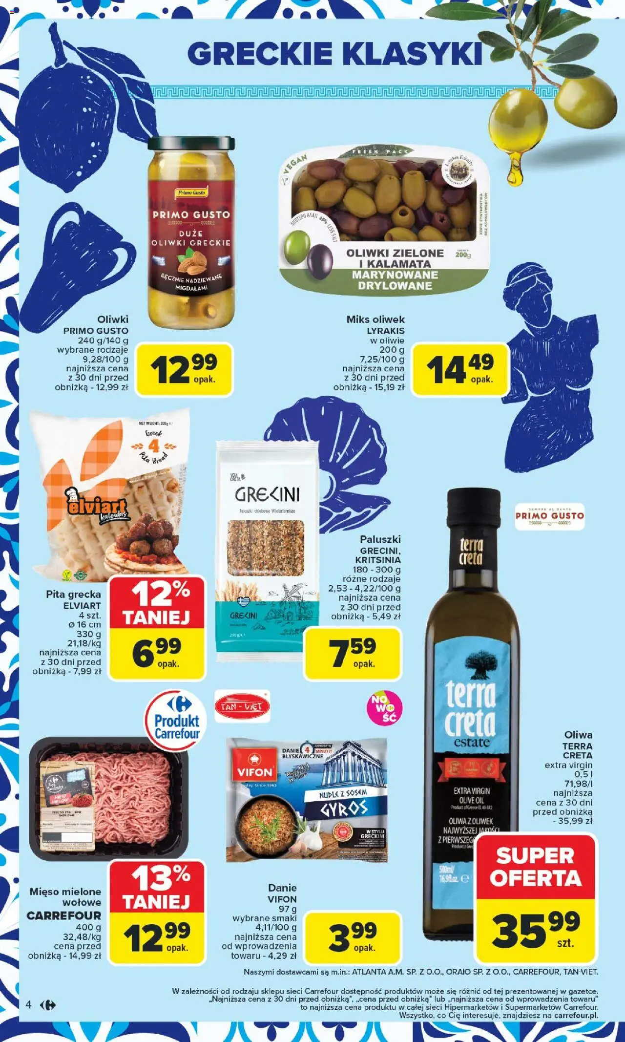 Carrefour Kuchnia śródziemnomorska Gazetka ważna od 21.07.2025 do  02.08.2025 strona 4