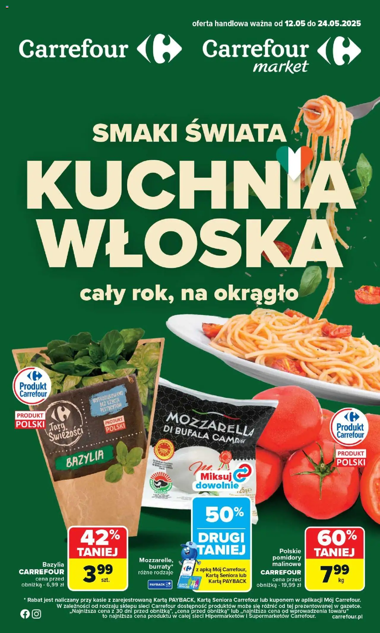 Carrefour Kuchnia włoska Gazetka ważna od 12.05.2025 do 24.05.2025 strona 1