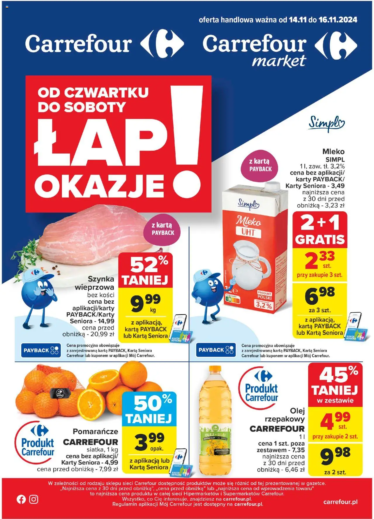 Carrefour Łap okazje Gazetka ważna od 14.11.2024 do 16.11.2024 strona 1