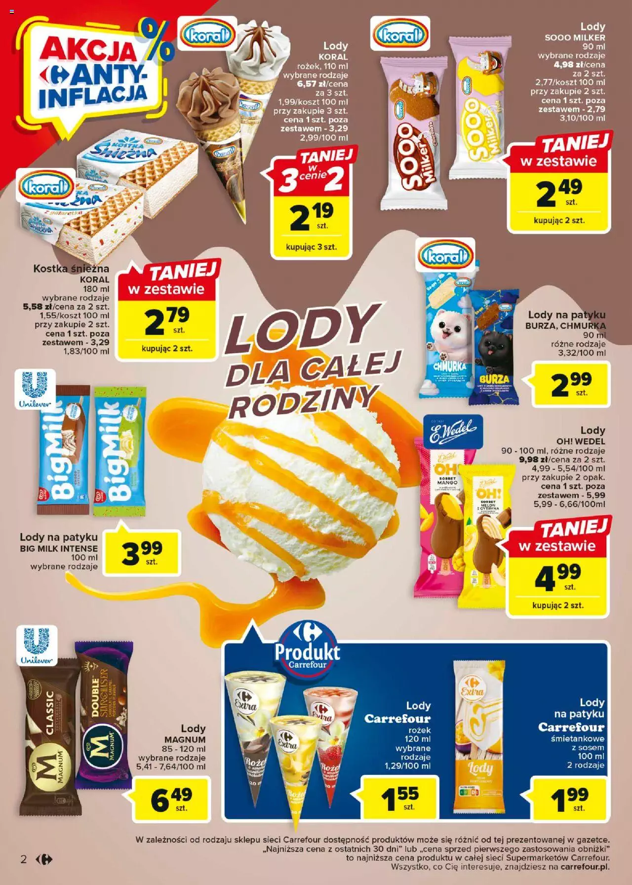 Carrefour Market  Dla lodowych wyjadaczy Gazetka ważna od 23.05.2023 do 30.06.2023 strona 2