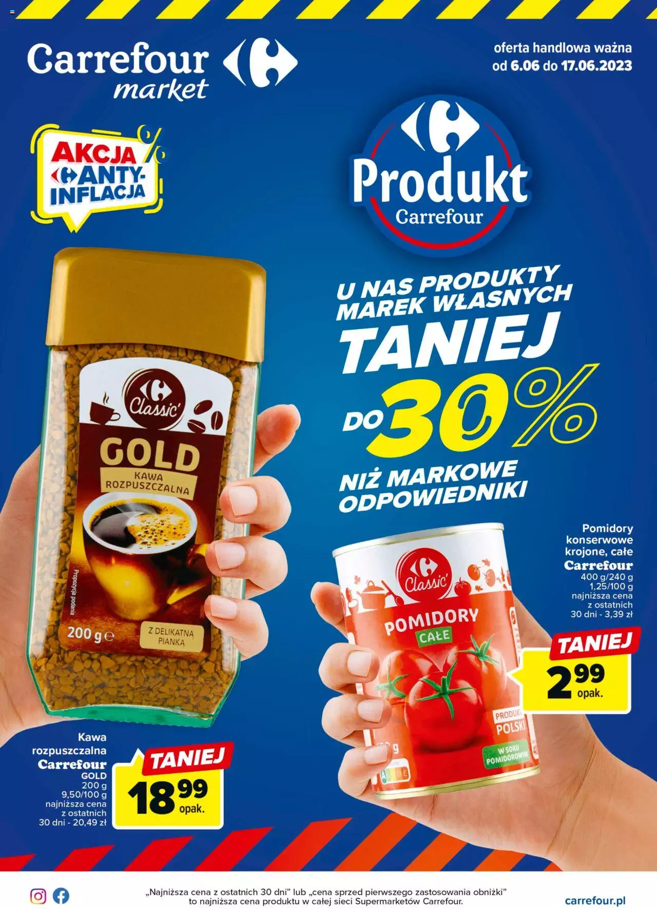 Carrefour Market  Marki własne Gazetka ważna od 06.06.2023 do 17.06.2023 strona 1