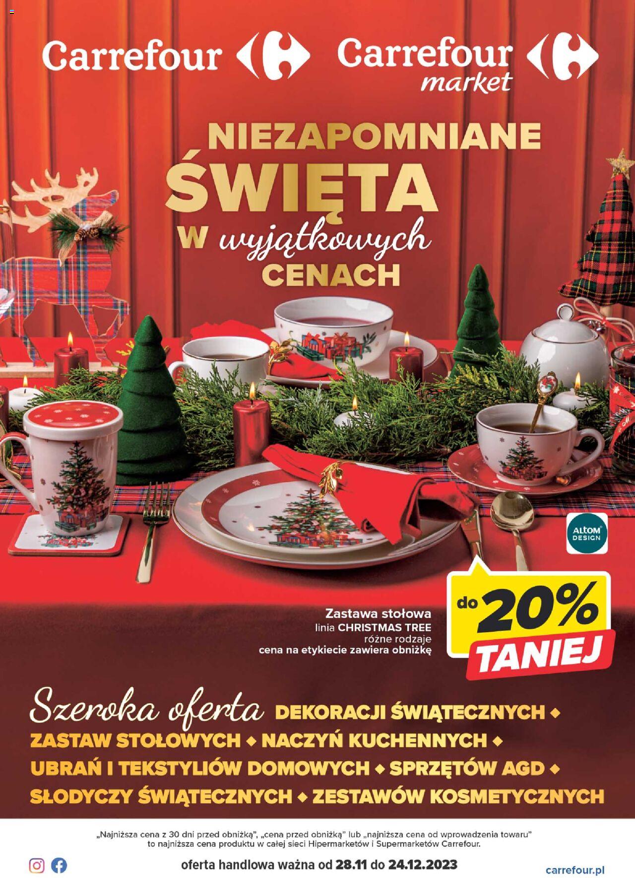 Carrefour Market  Prezenty część 2 gazetka ważna  od 28.11.2023 do 24.12.2023 strona 1