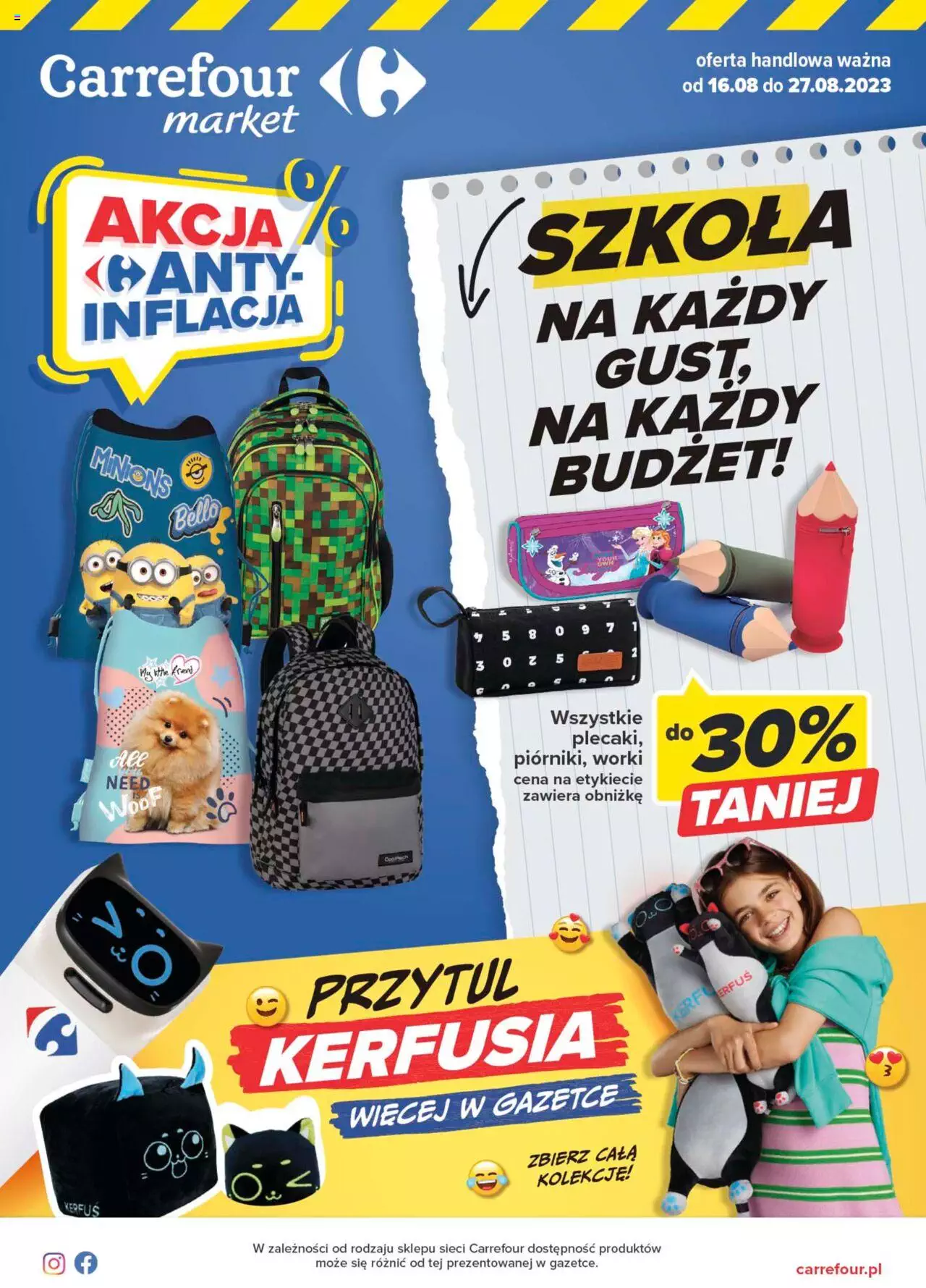 Carrefour Market Szkolna oferta Gazetka ważna od 16.08.2023 do 27.08.2023 strona 1