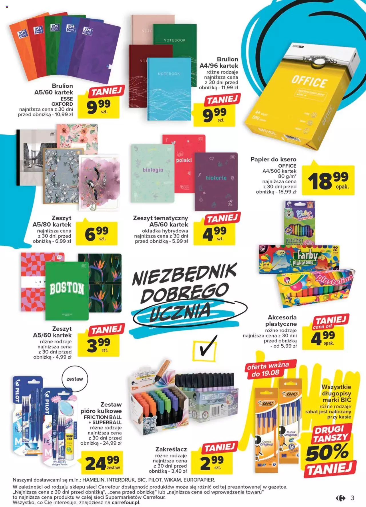 Carrefour Market Szkolna oferta Gazetka ważna od 16.08.2023 do 27.08.2023 strona 3