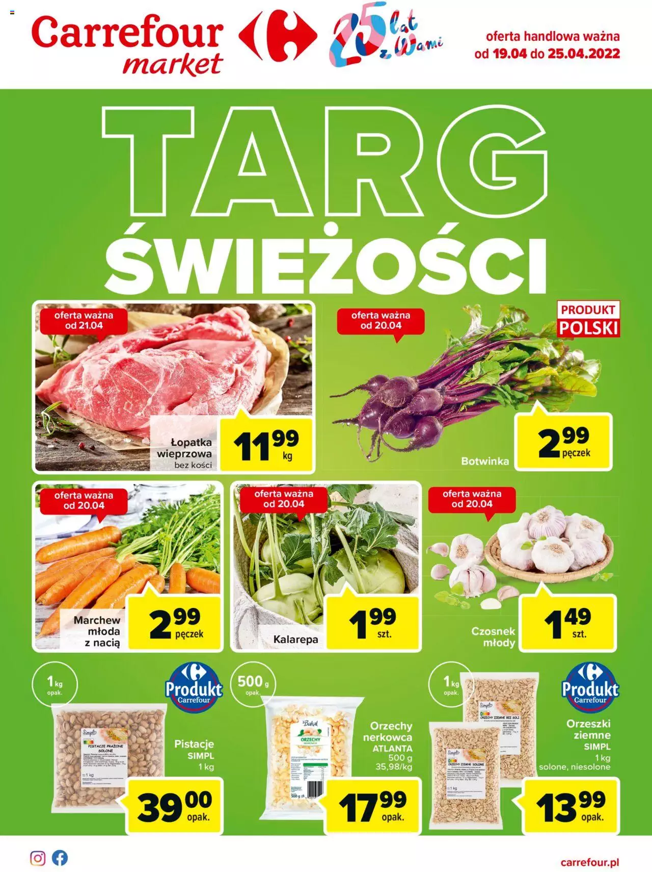 Carrefour Market targ świeżości gazetka ważna  od  19.04.2022 do 25.04.2022 strona 1