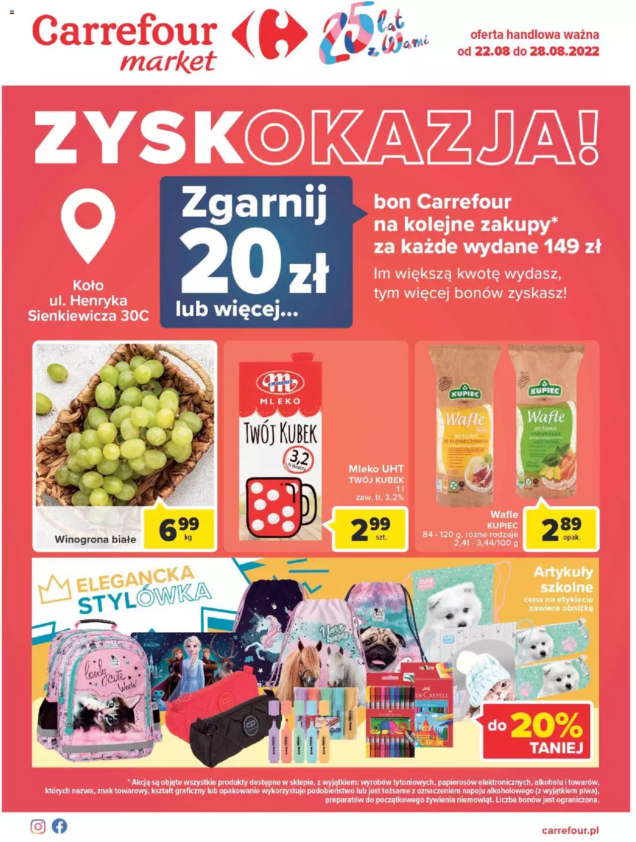 Carrefour Market Zyskokazja gazetka ważna od 22.08.2022 do 28.08.2022 strona 1