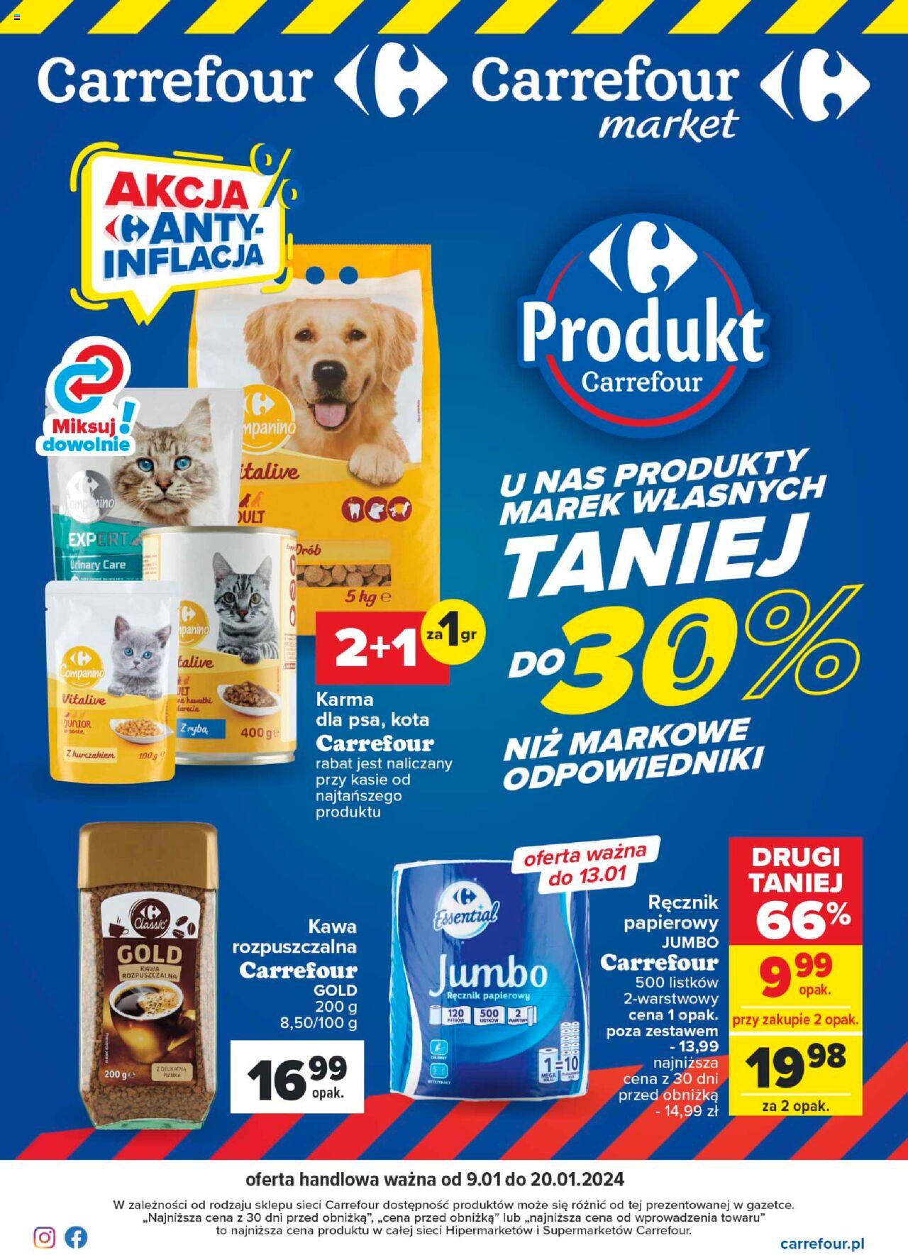 Carrefour Marki własne Gazetka ważna od 09.01.2024 do 20.01.2024 strona 1