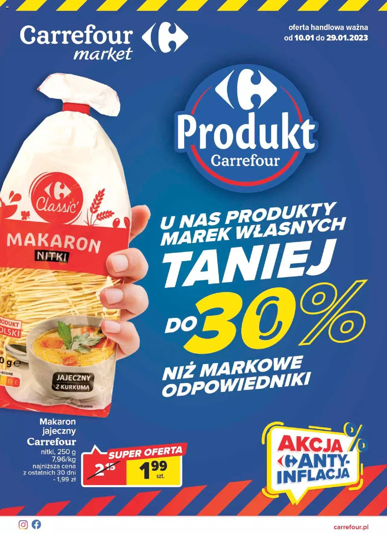 Carrefour Marki własne Market  Gazetka ważna od 10.01.2023 do 29.01.2023 strona 1