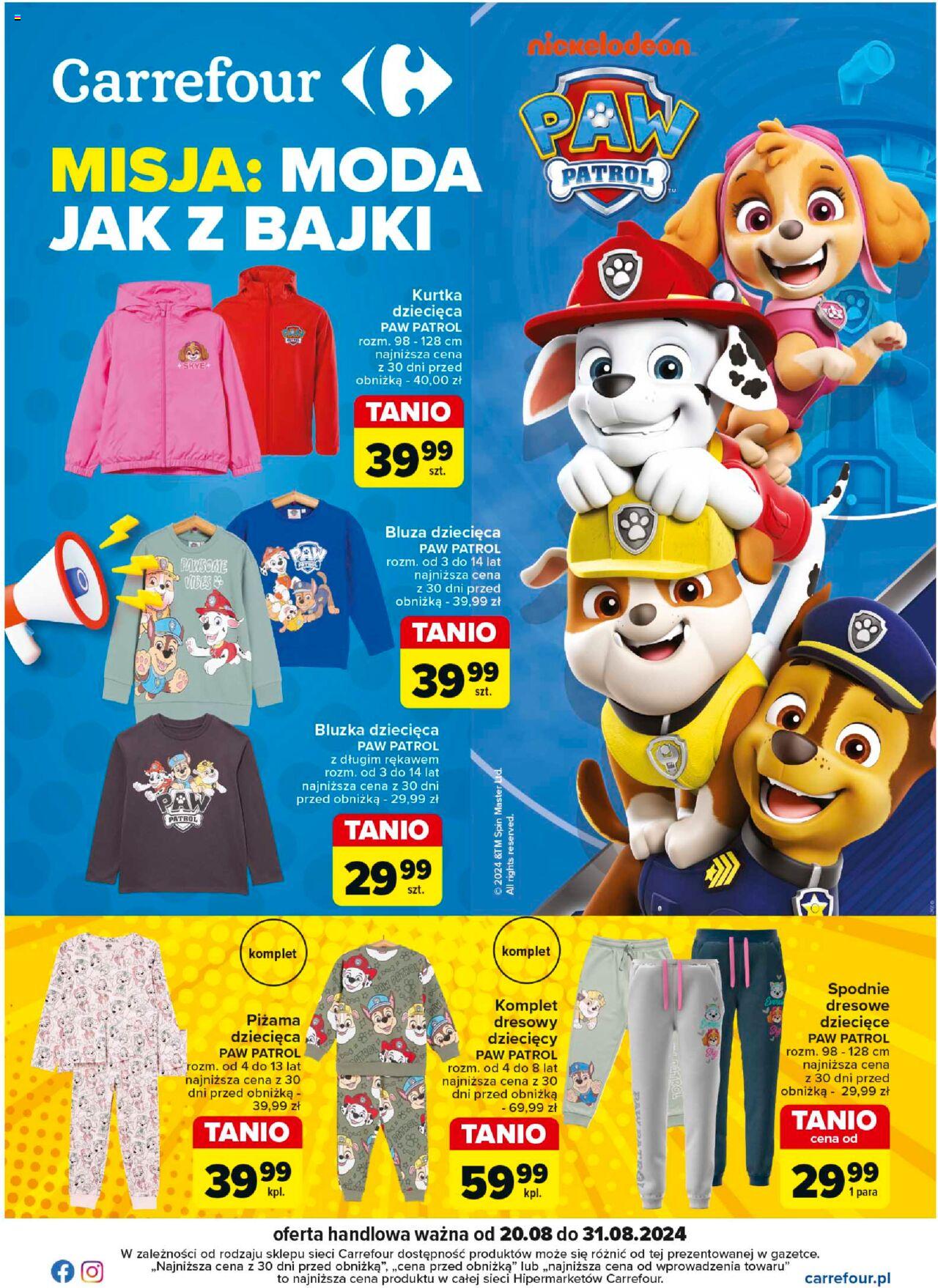 Carrefour Moda jak z bajki Gazetka ważna od 20.08.2024 do 31.08.2024 strona 1
