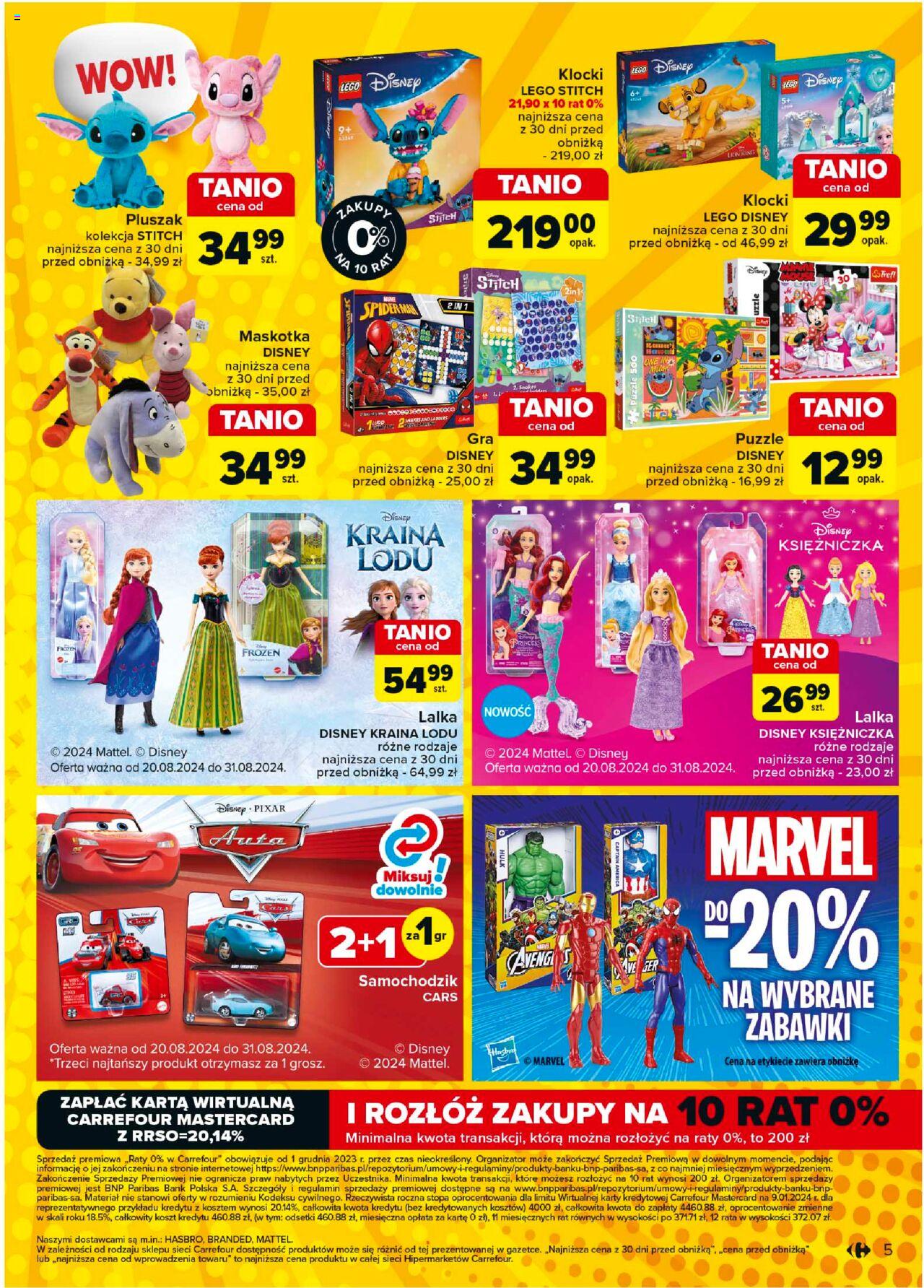 Carrefour Moda jak z bajki Gazetka ważna od 20.08.2024 do 31.08.2024 strona 5
