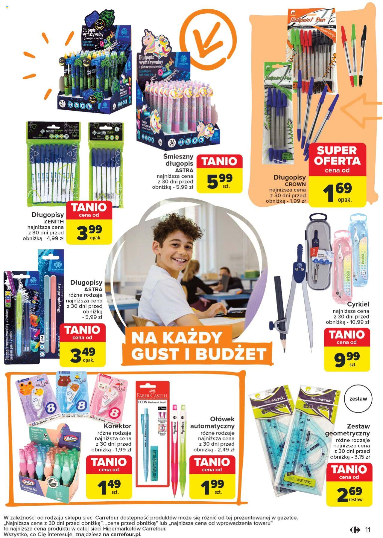 Carrefour Na nowo w szkołę Gazetka ważna od 20.08.2024 do  14.09.2024 strona 11