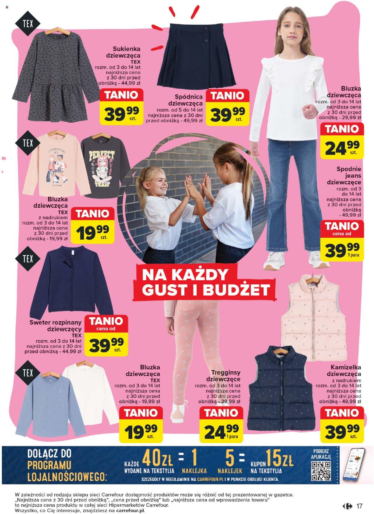Carrefour Na nowo w szkołę Gazetka ważna od 20.08.2024 do  14.09.2024 strona 17