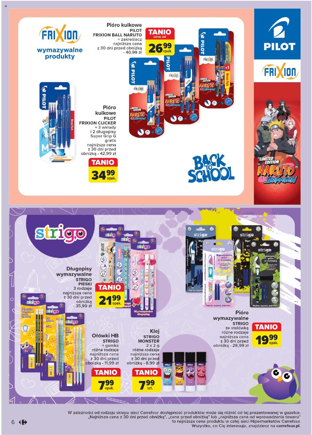 Carrefour Na nowo w szkołę Gazetka ważna od 20.08.2024 do  14.09.2024 strona 6