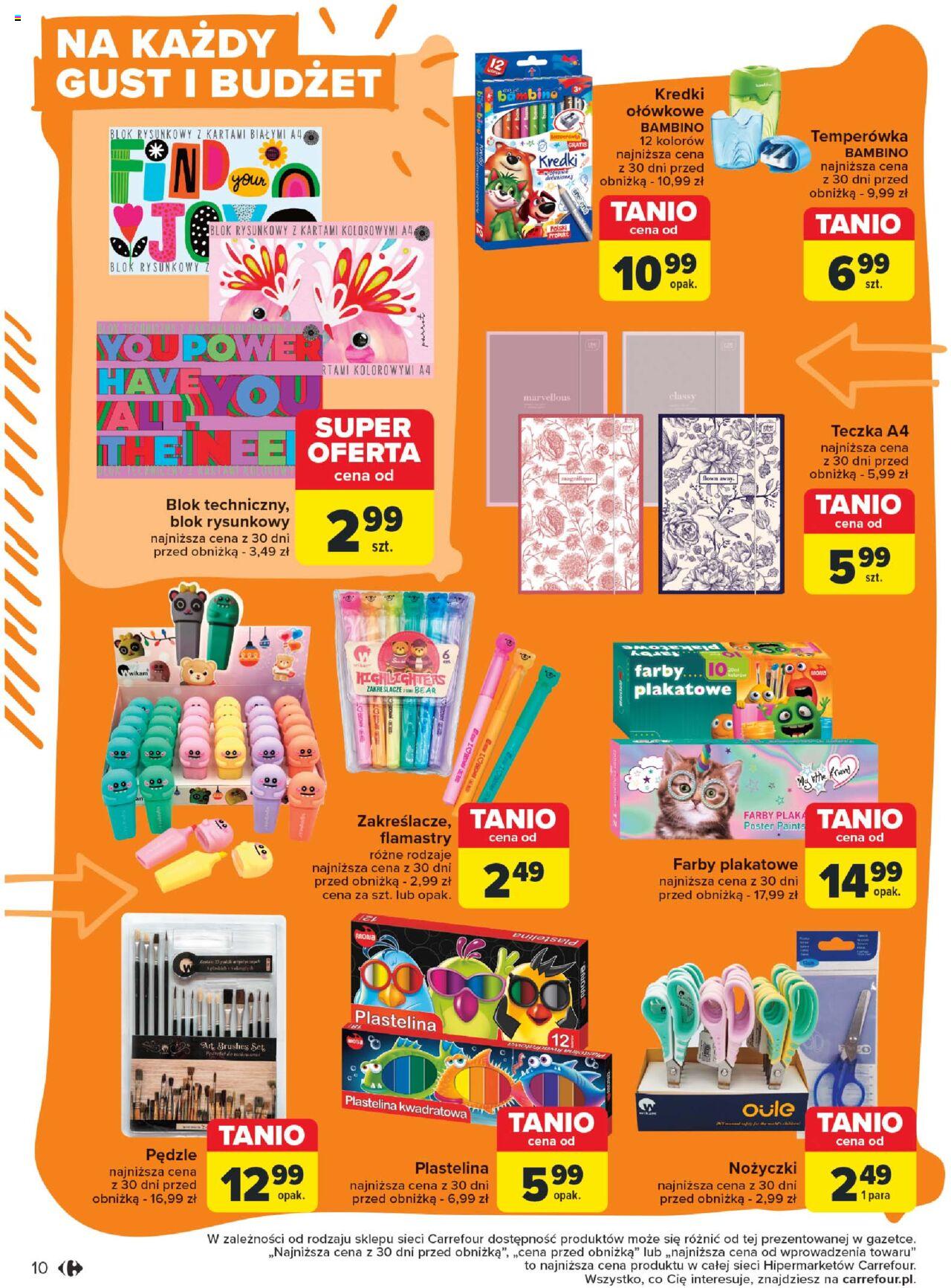 Carrefour Na nowo w szkołę Gazetka ważna od 20.08.2024 do  14.09.2024 strona 10