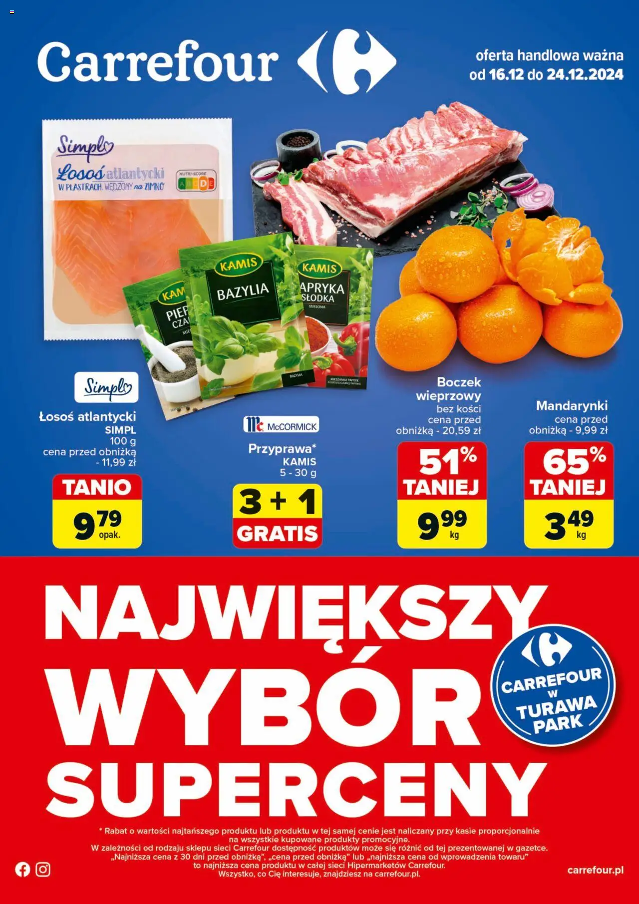 Carrefour Największy wybór, superceny Gazetka ważna od 16.12.2024 do 24.12.2024 strona 1