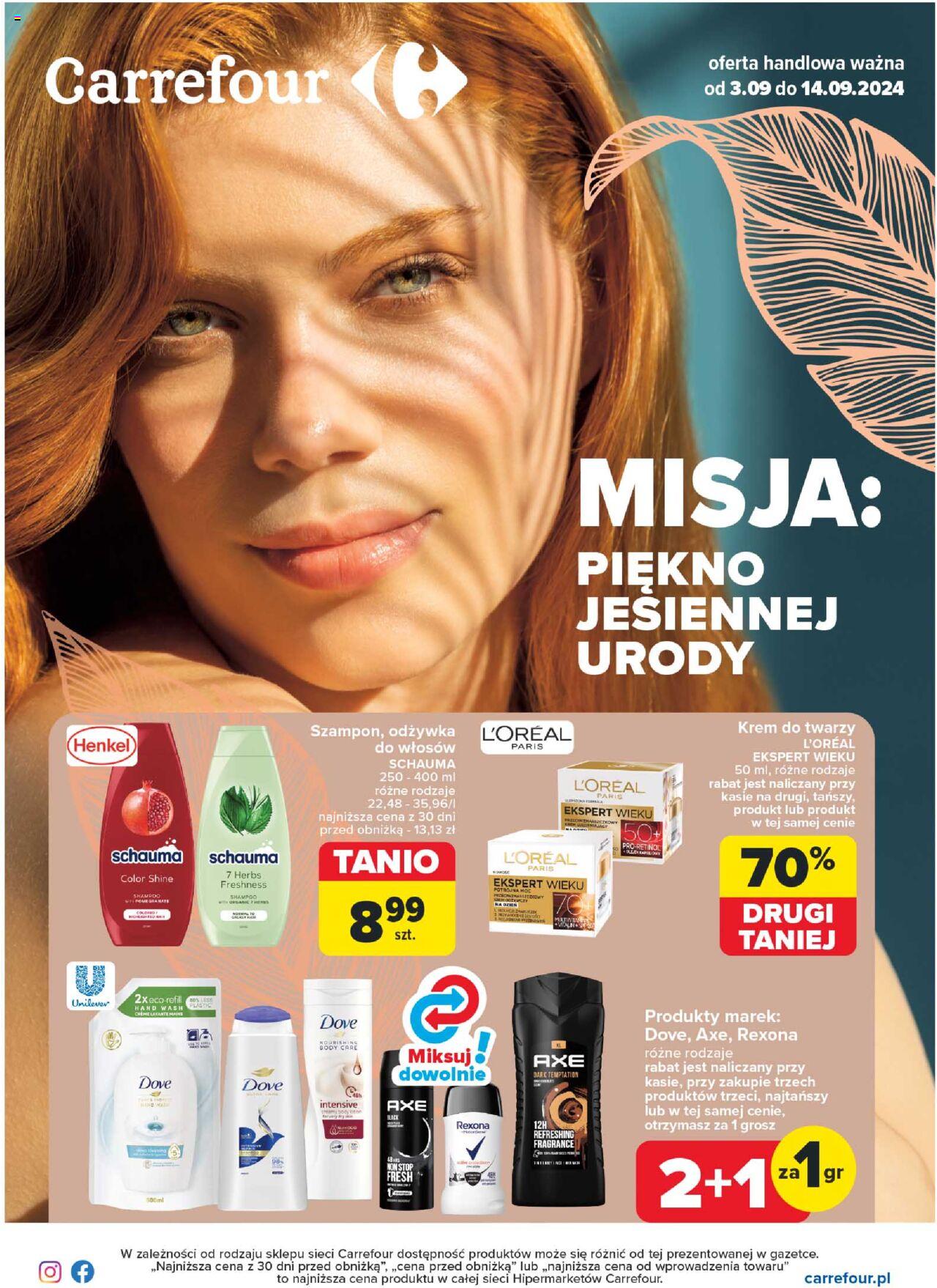 Carrefour Piekno jesiennej urody Gazetka ważna od 03.09.2024 do 14.09.2024 strona 1