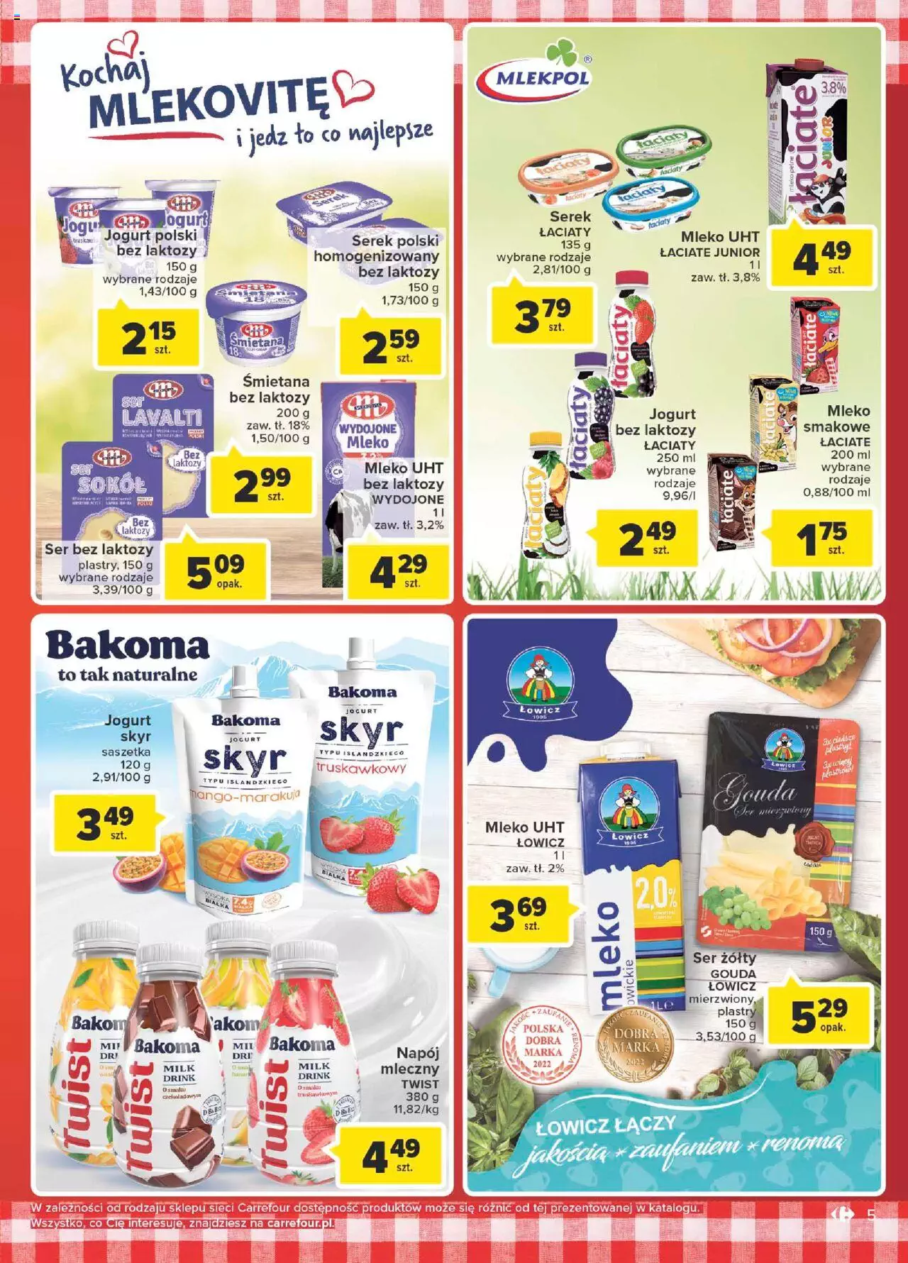 Carrefour Polskie znane i kochane gazetka ważna od wtorku 23.08.2022 do 29.08.2022 strona 5
