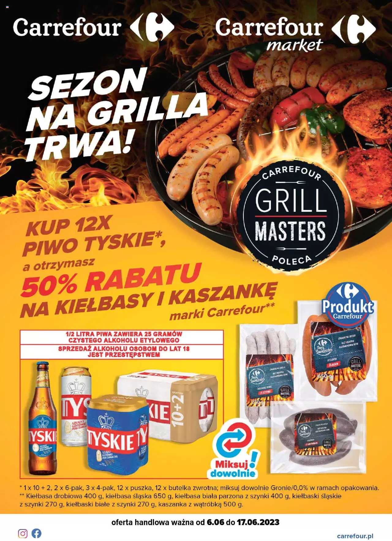 Carrefour Sezon na grilla trwa Gazetka ważna od 06.06.2023 do 17.06.2023 strona 1