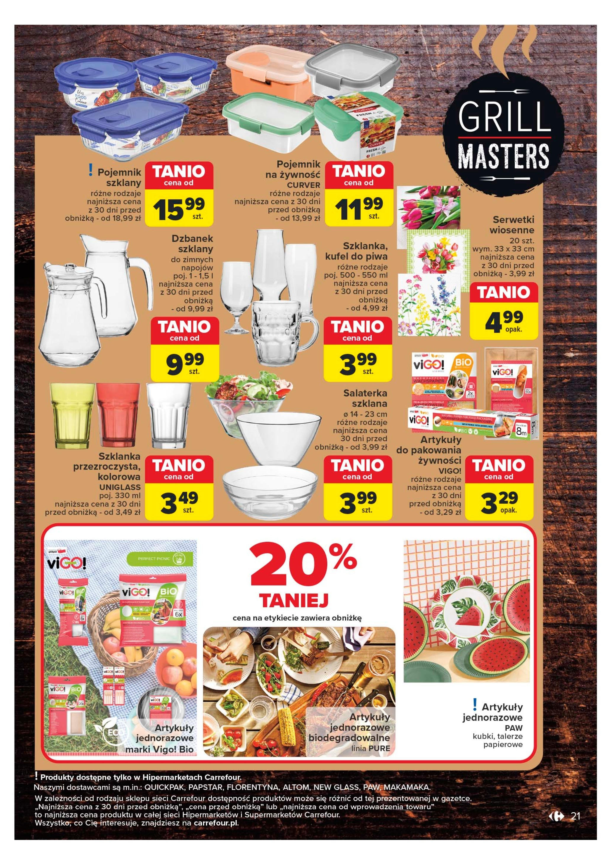 Carrefour Start sezonu grillowego Gazetka ważna od 22.04.2024 do 04.05.2024 strona 21