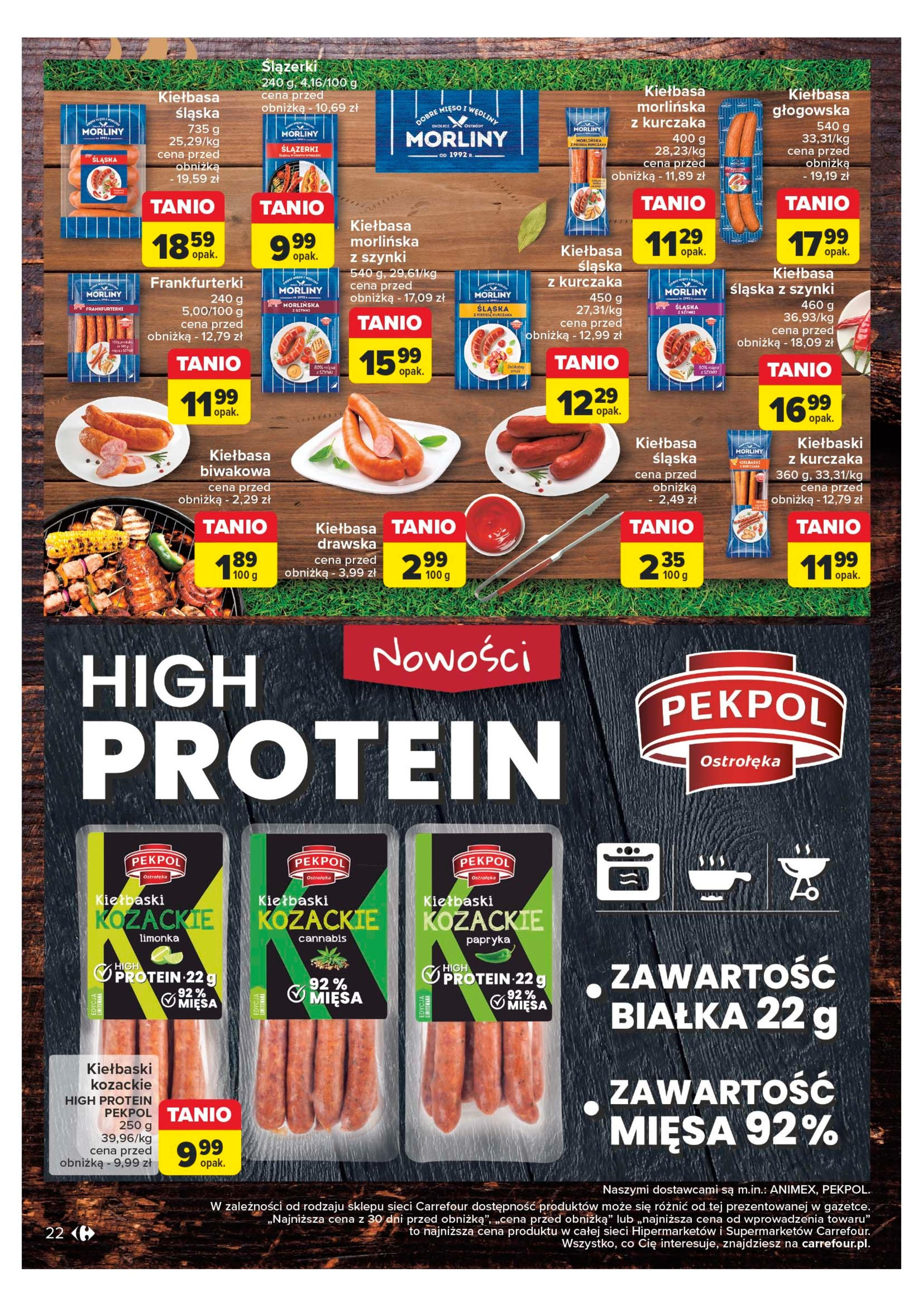 Carrefour Start sezonu grillowego Gazetka ważna od 22.04.2024 do 04.05.2024 strona 22