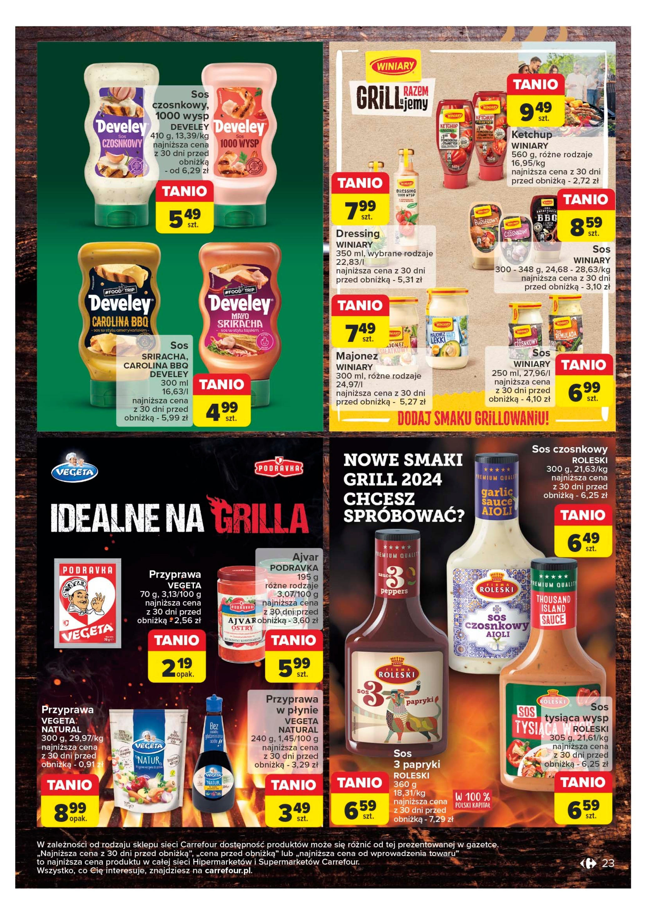 Carrefour Start sezonu grillowego Gazetka ważna od 22.04.2024 do 04.05.2024 strona 23