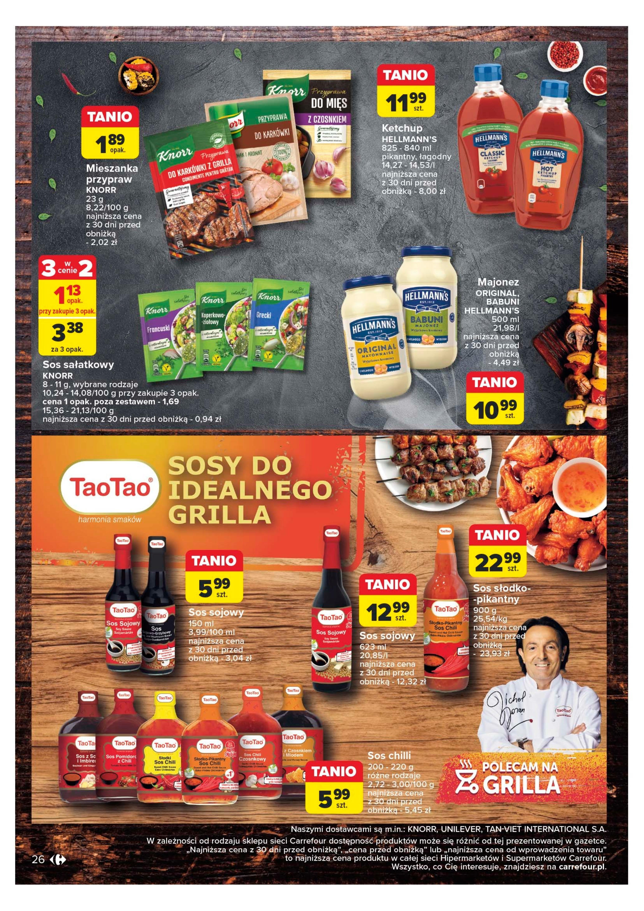 Carrefour Start sezonu grillowego Gazetka ważna od 22.04.2024 do 04.05.2024 strona 26