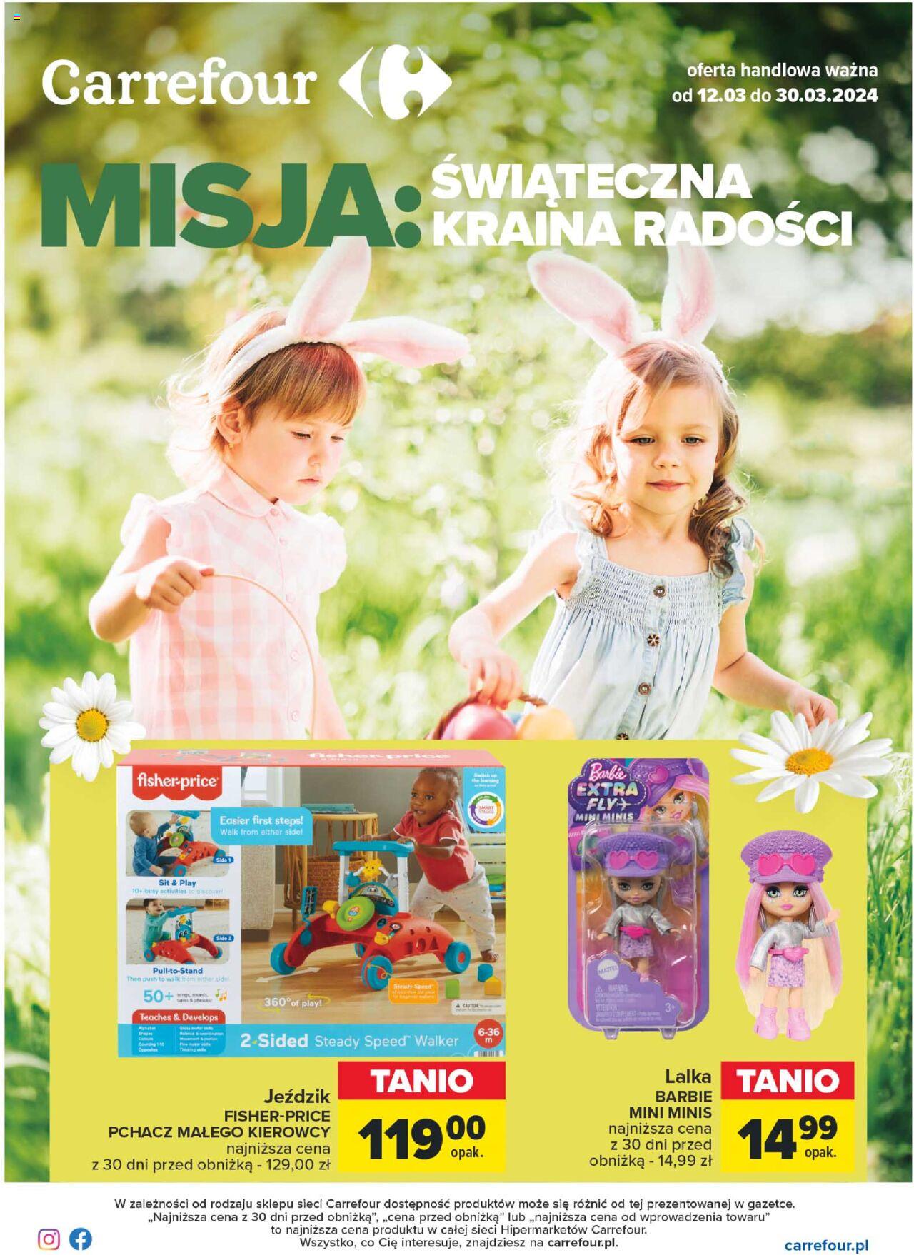 Carrefour Swiateczna Kraina Radosci Gazetka ważna od 12.03.2024 do 30.03.2024 strona 1