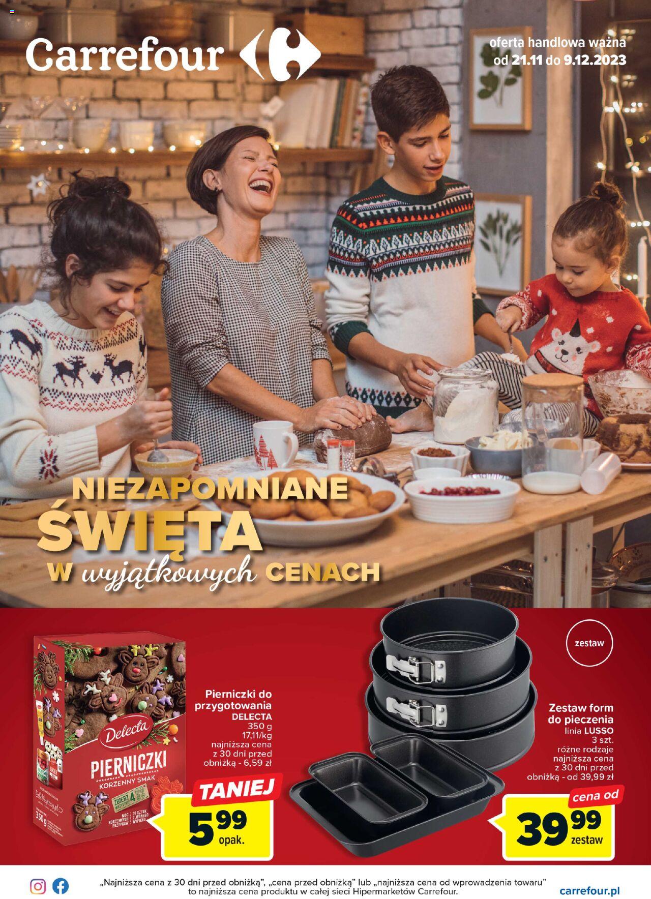 Carrefour Świąteczne wypieki gazetka ważna od 21.11.2023 do 09.12.2023 strona 1